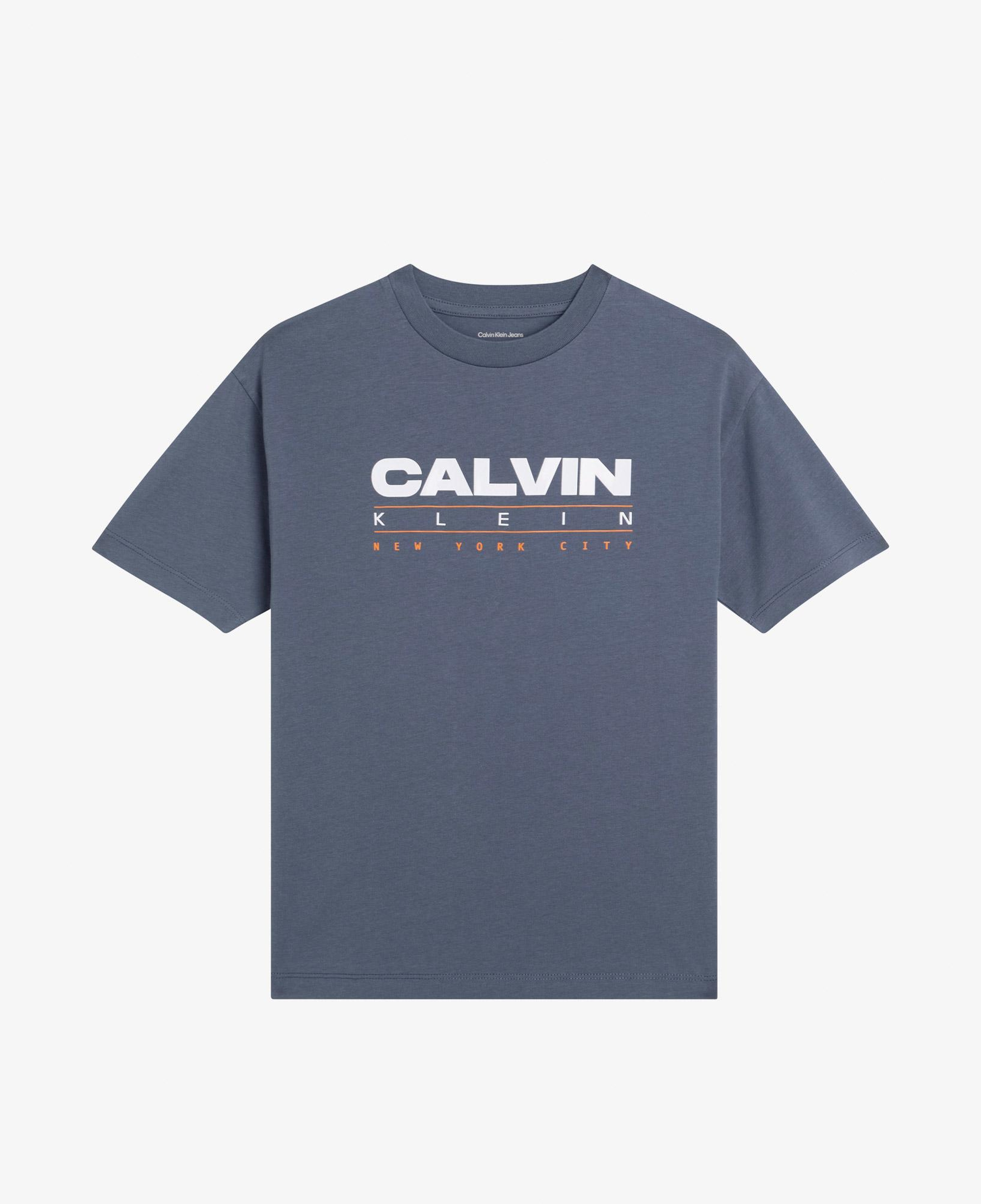 Calvin Klein Print Çocuk Mavi T-Shirt
