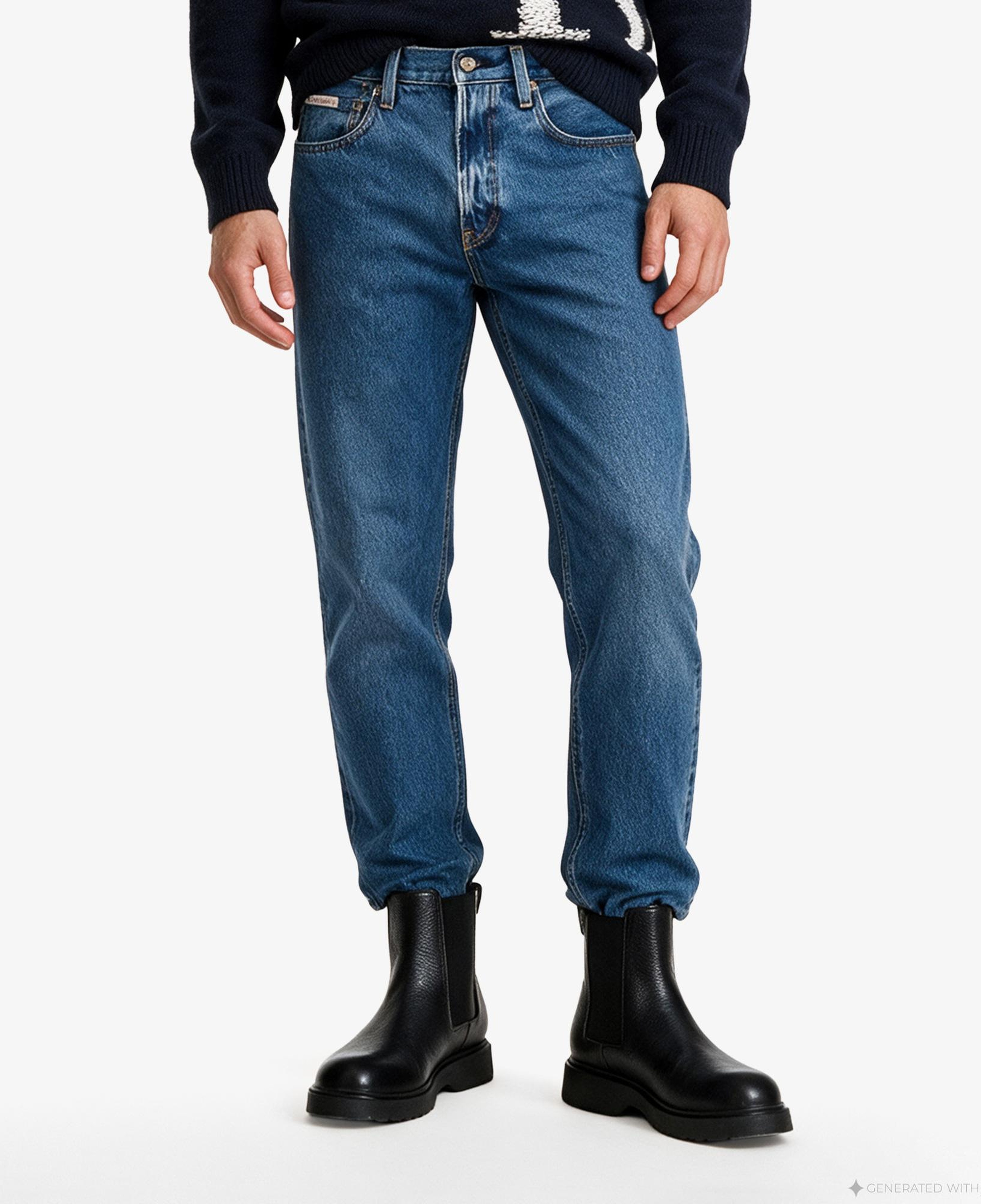 Calvin Klein 90S Straight Vapor Erkek Mavi Jean