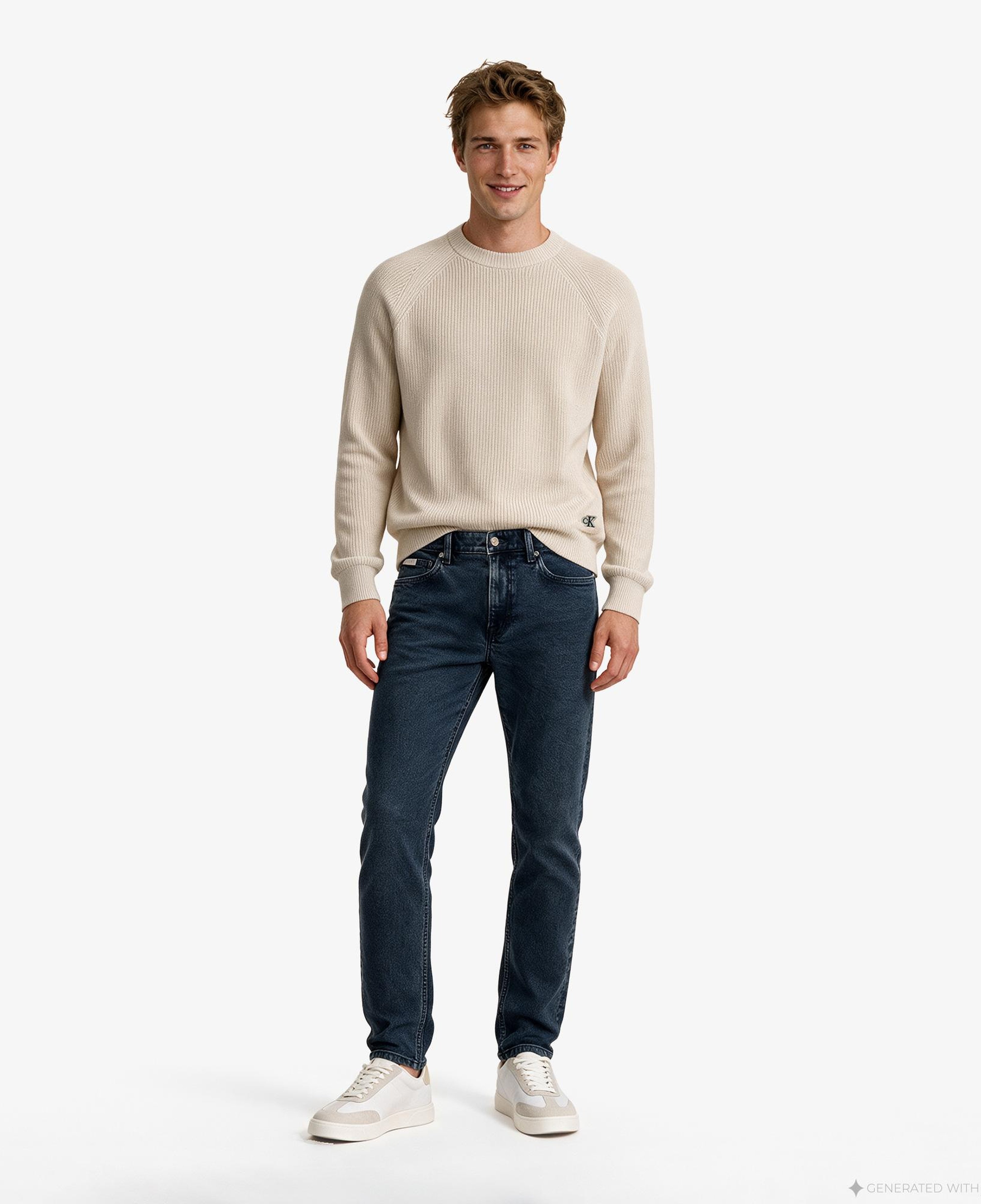 Calvin Klein Slim Taper Everest Erkek Mavi Jean