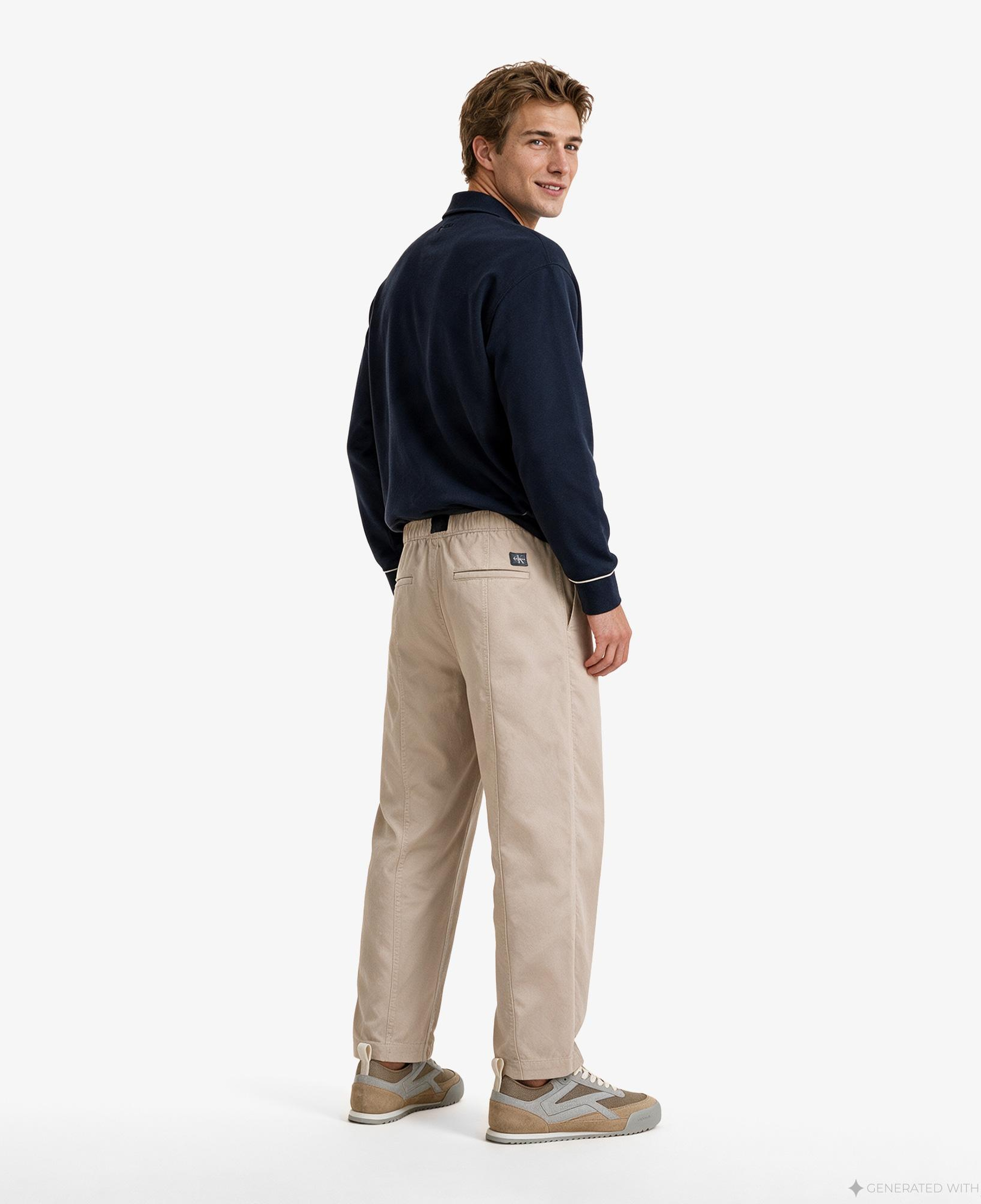 Calvin Klein Baggy Heavy Cotton Twill Erkek Kahverengi Pantolon