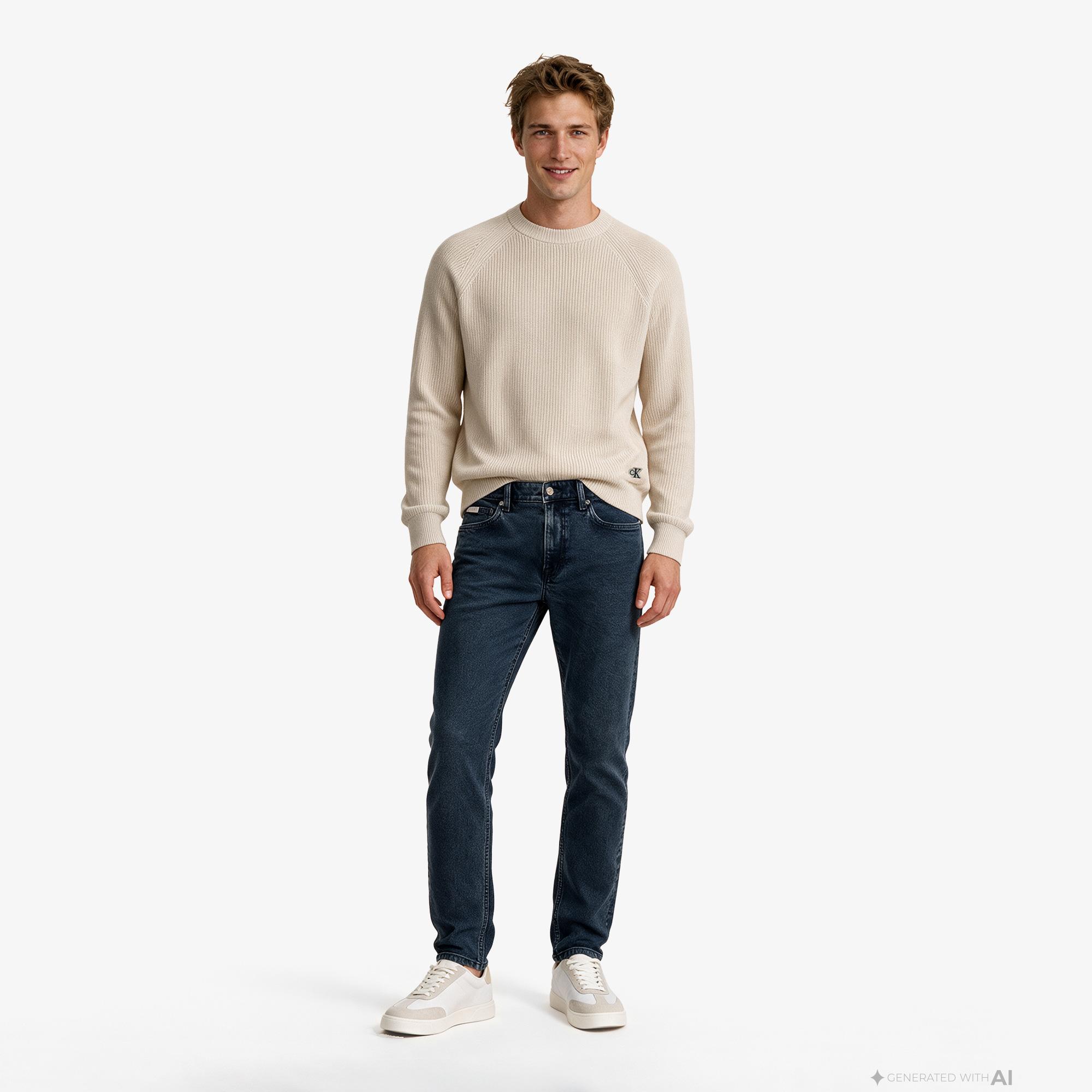 Calvin Klein Slim Taper Everest Erkek Mavi Jean