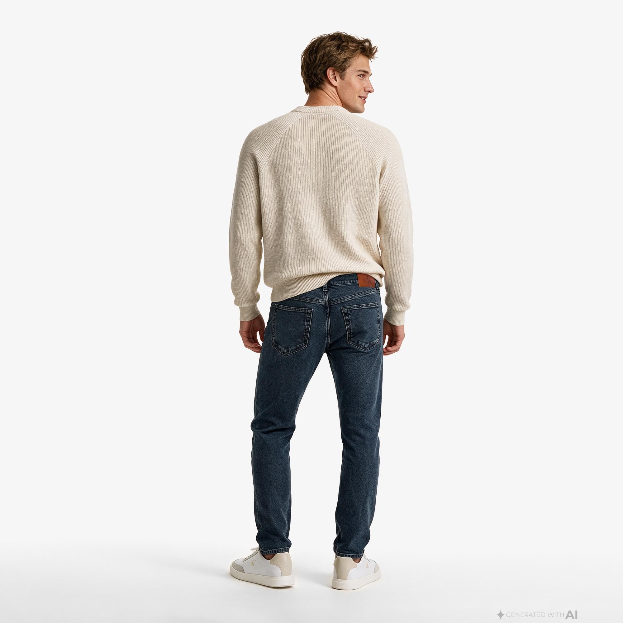 Calvin Klein Slim Taper Everest Erkek Mavi Jean