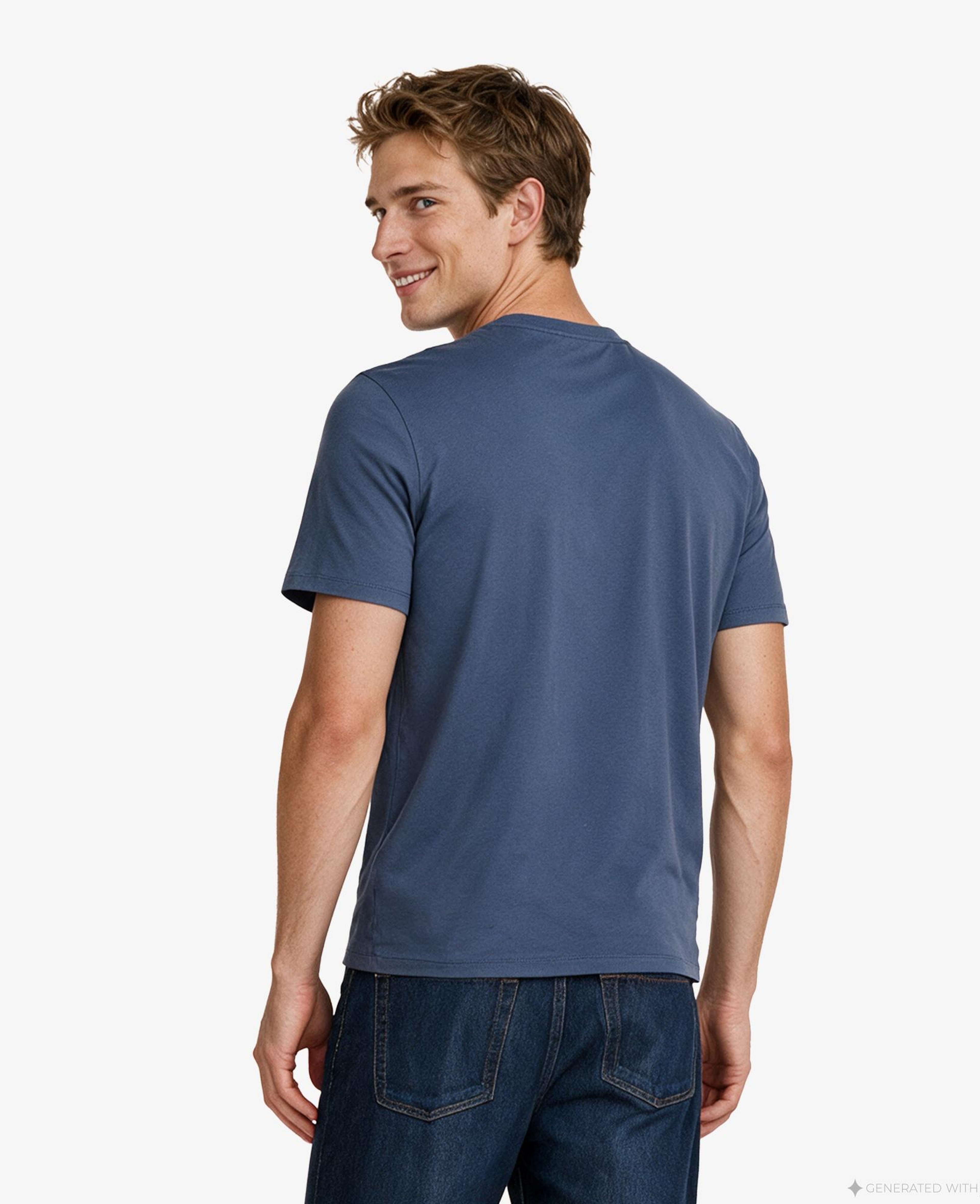 Calvin Klein Badge 30S Classic Erkek Mavi T-Shirt