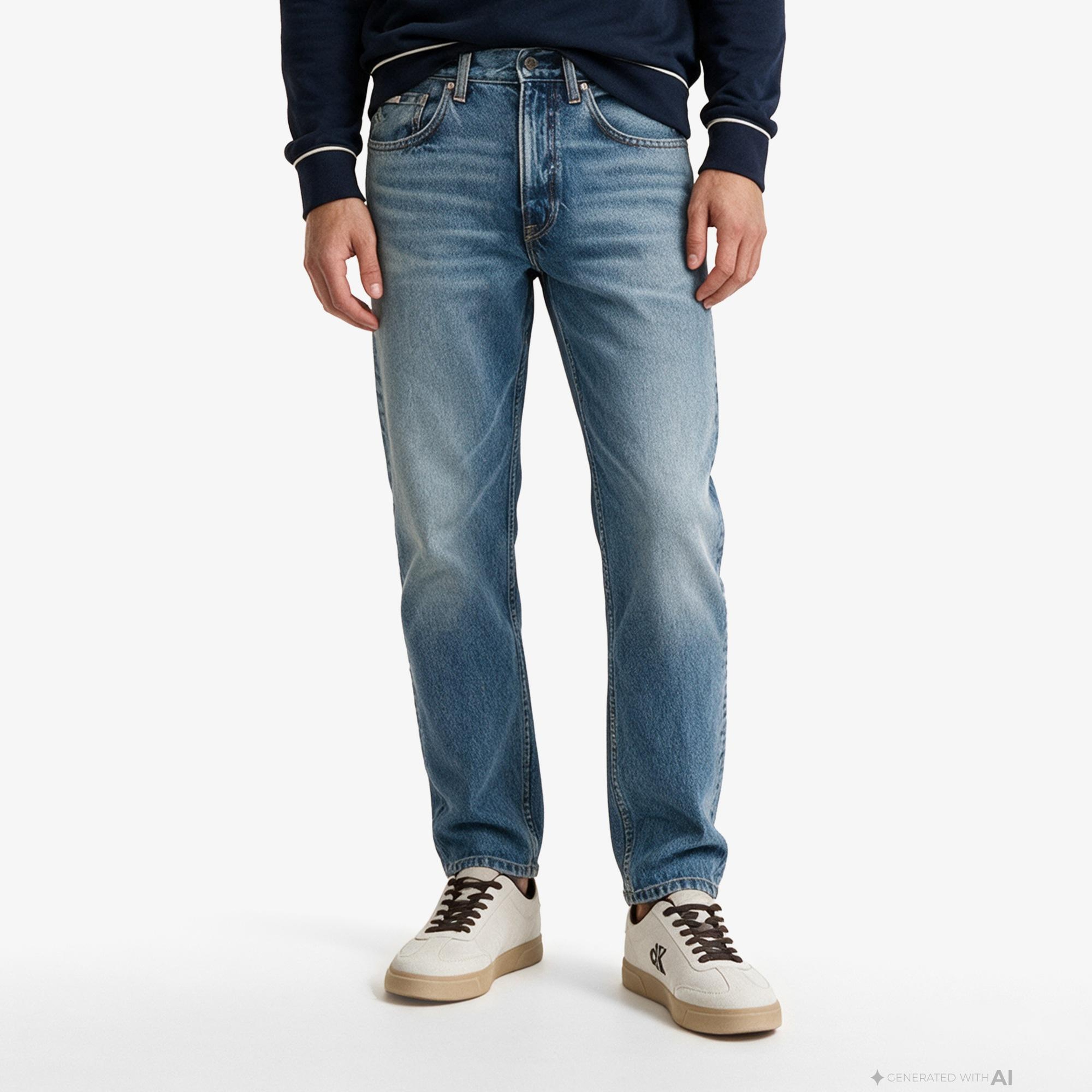 Calvin Klein 90S Straight Andrew Erkek Mavi Jean