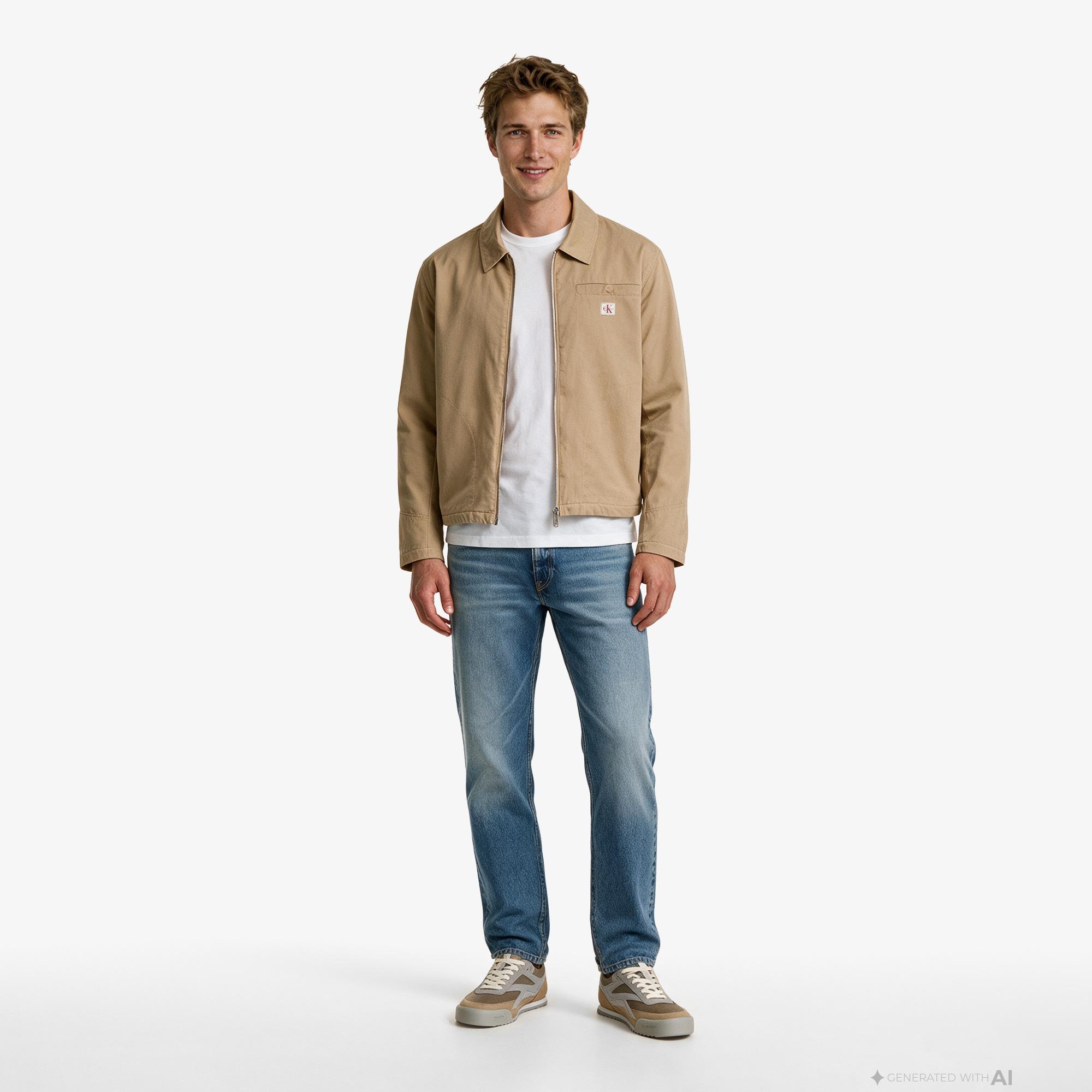 Calvin Klein Cotton Padded Eisenhower Erkek Kahverengi Ceket
