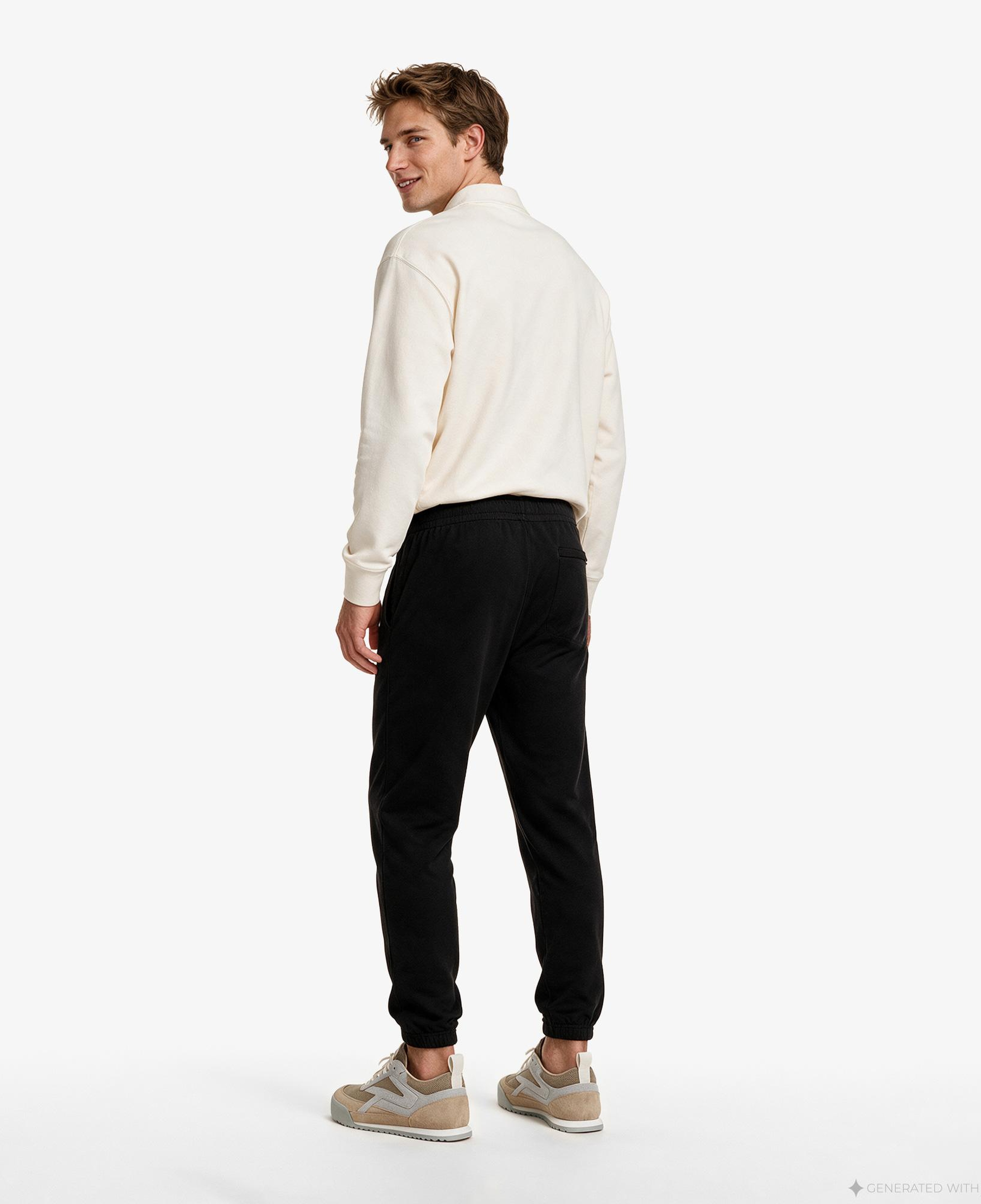 Calvin Klein Terry Crest Graphic Jogger Erkek Siyah Eşofman Altı