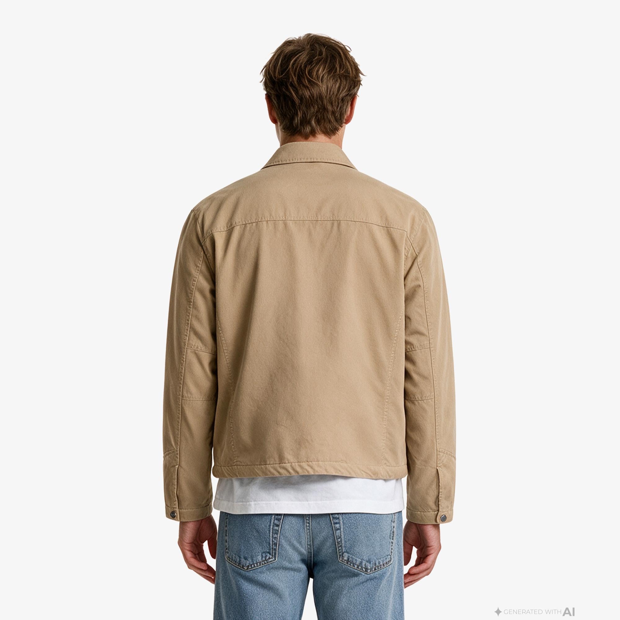 Calvin Klein Cotton Padded Eisenhower Erkek Kahverengi Ceket