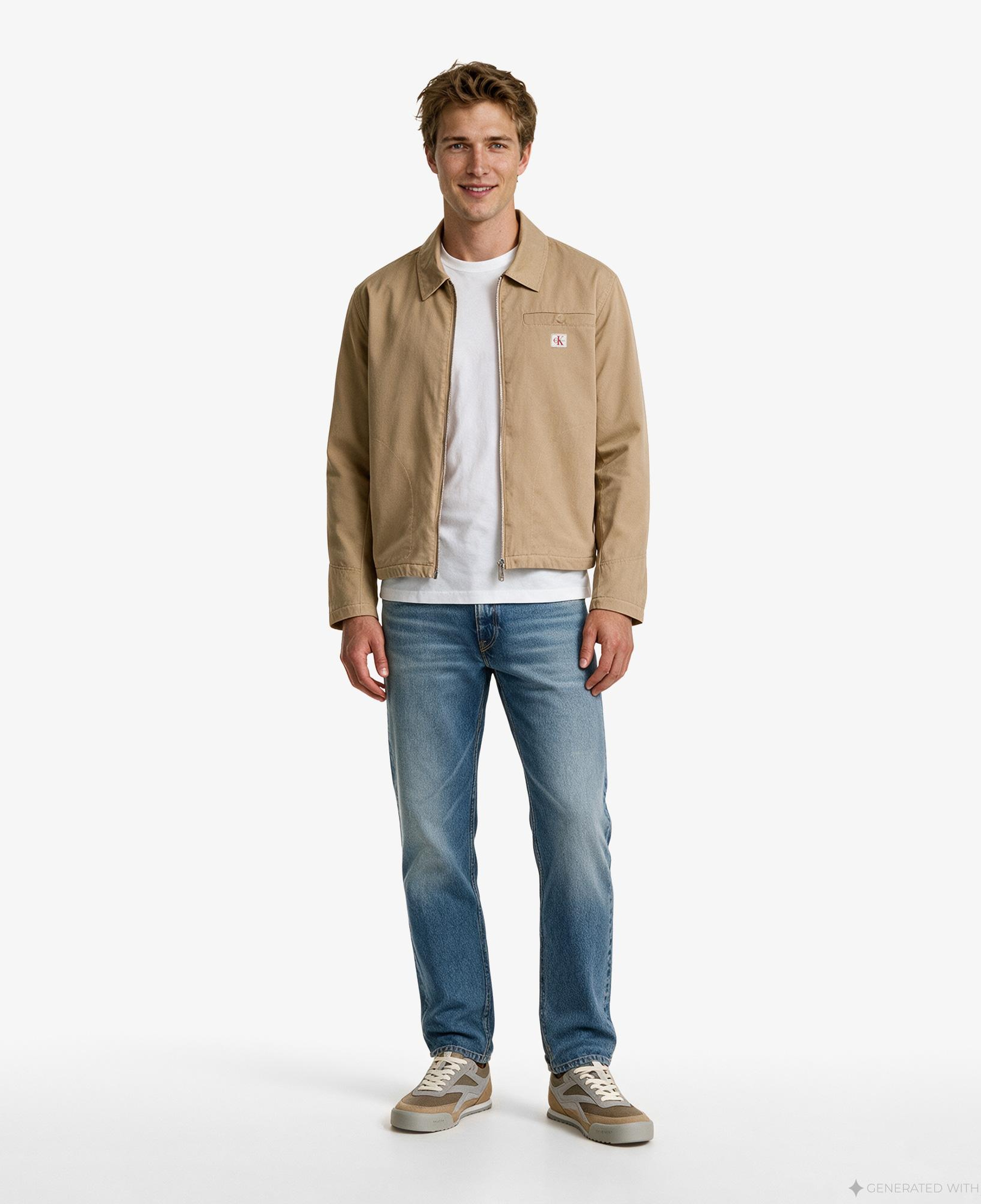 Calvin Klein Cotton Padded Eisenhower Erkek Kahverengi Ceket