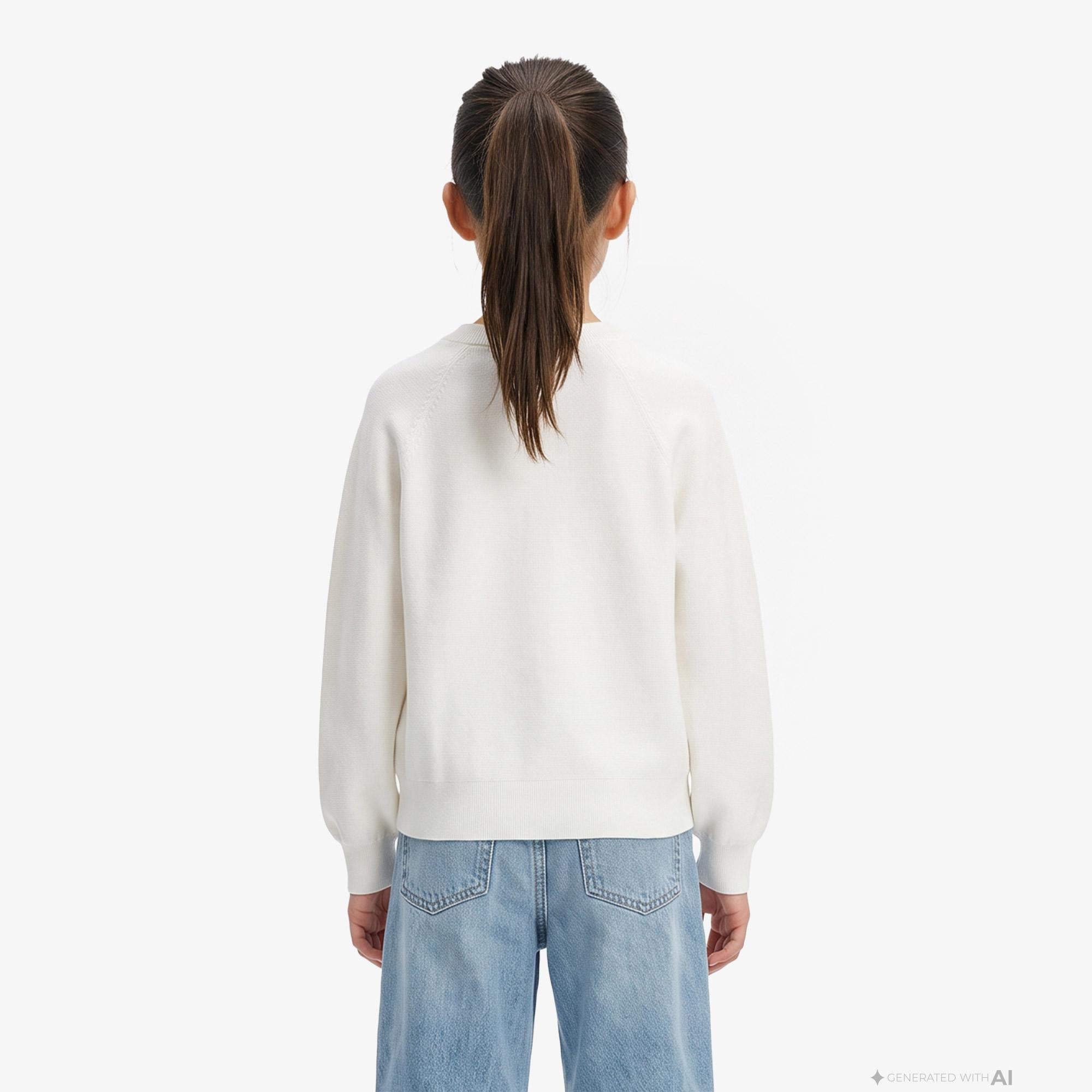 Calvin Klein Monologo Fashion Çocuk Beyaz Triko