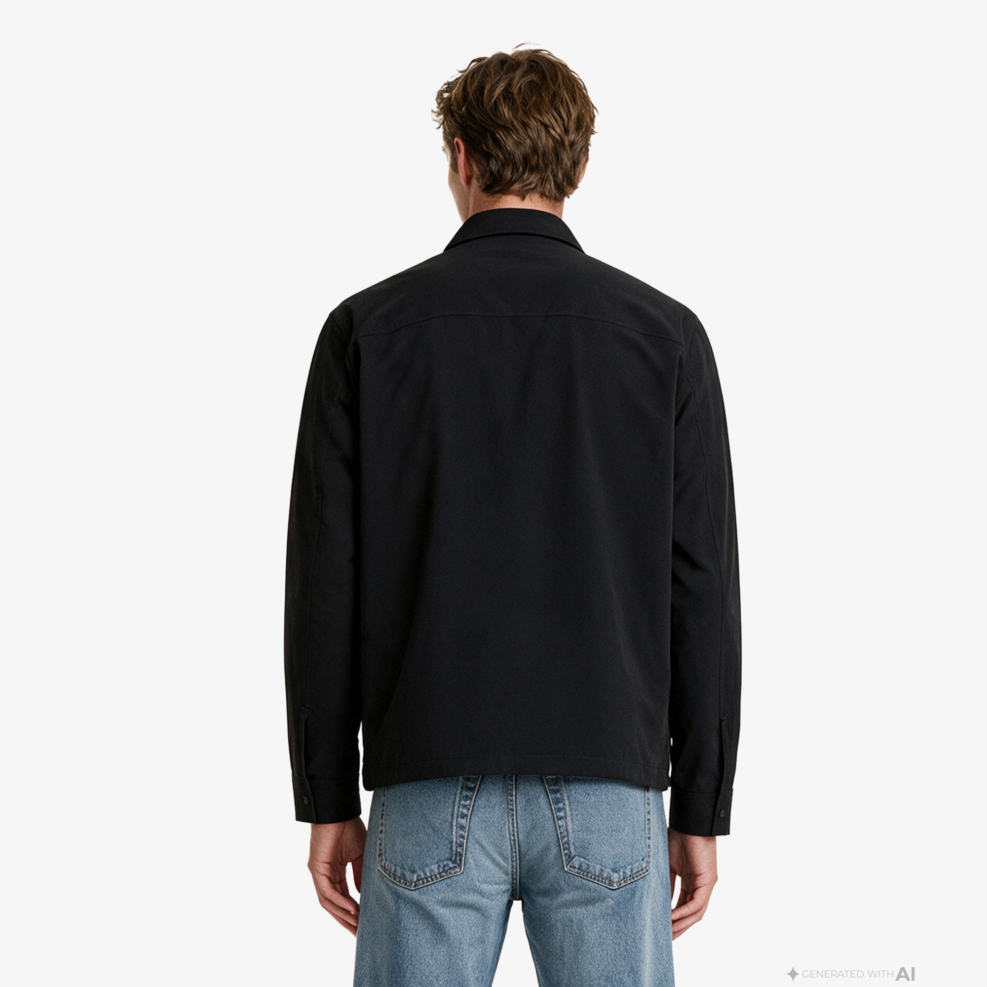 Calvin Klein Tech Nylon Blouson Erkek Siyah Ceket