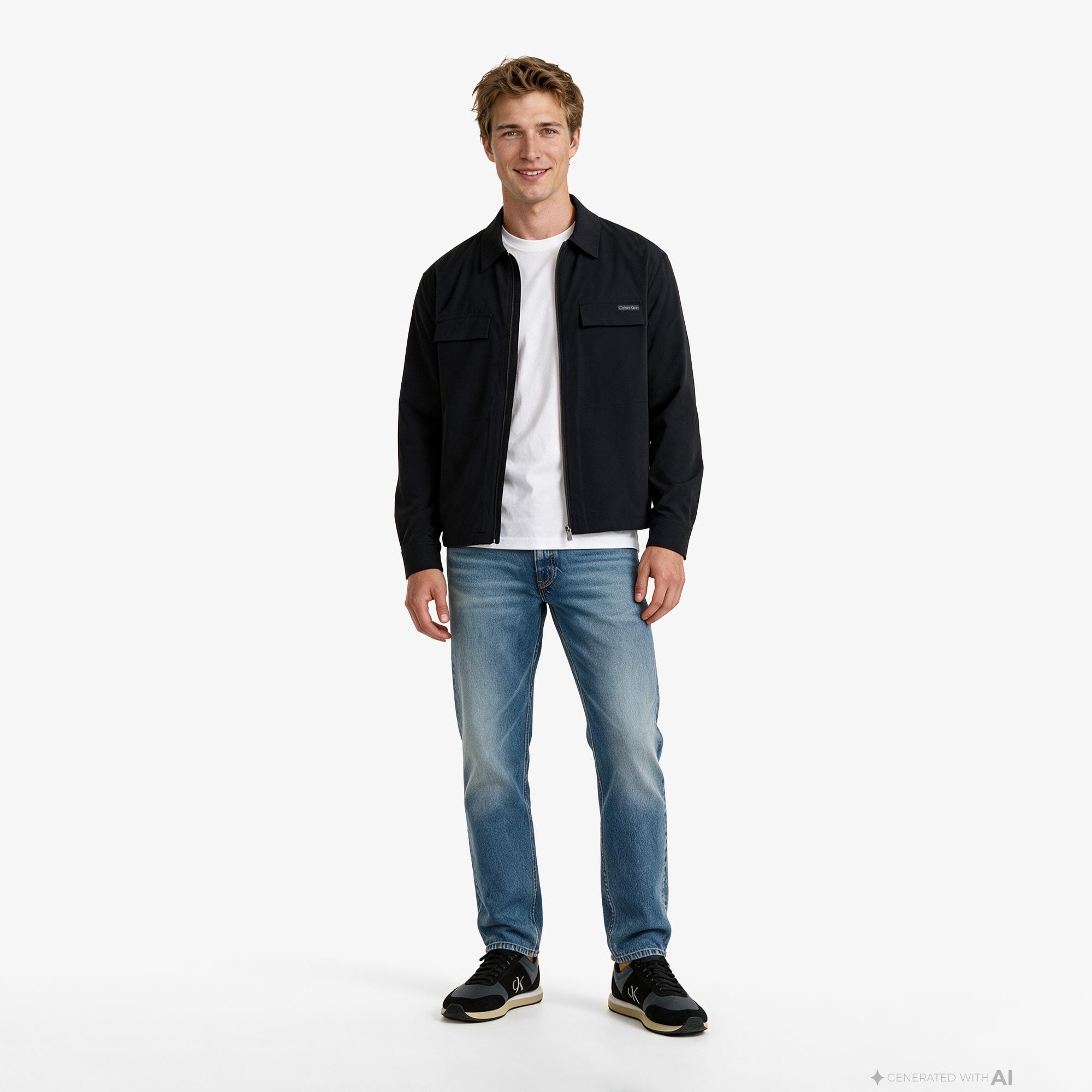 Calvin Klein Tech Nylon Blouson Erkek Siyah Ceket