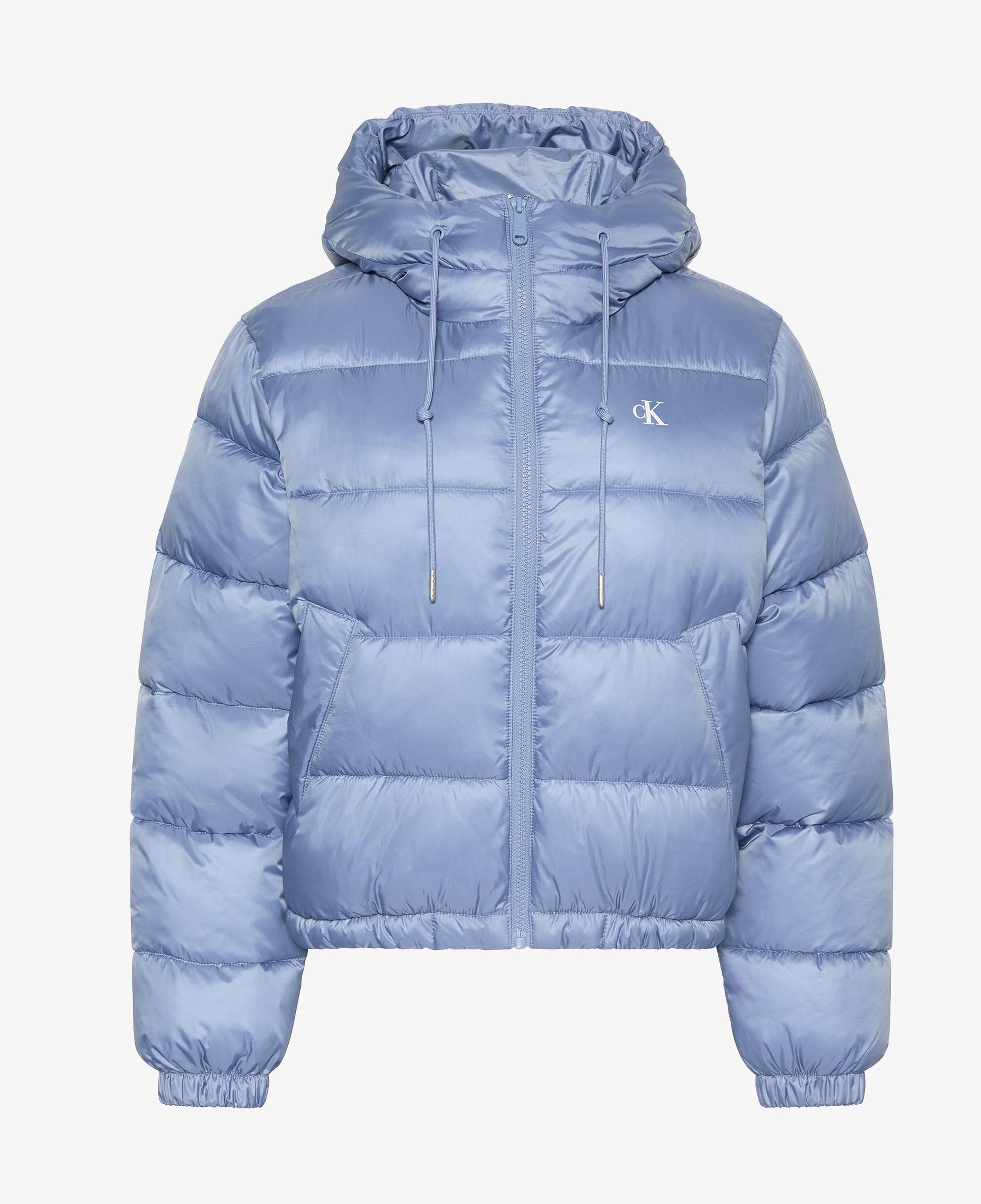 Calvin Klein Short Logo Puffer Kadın Mavi Ceket