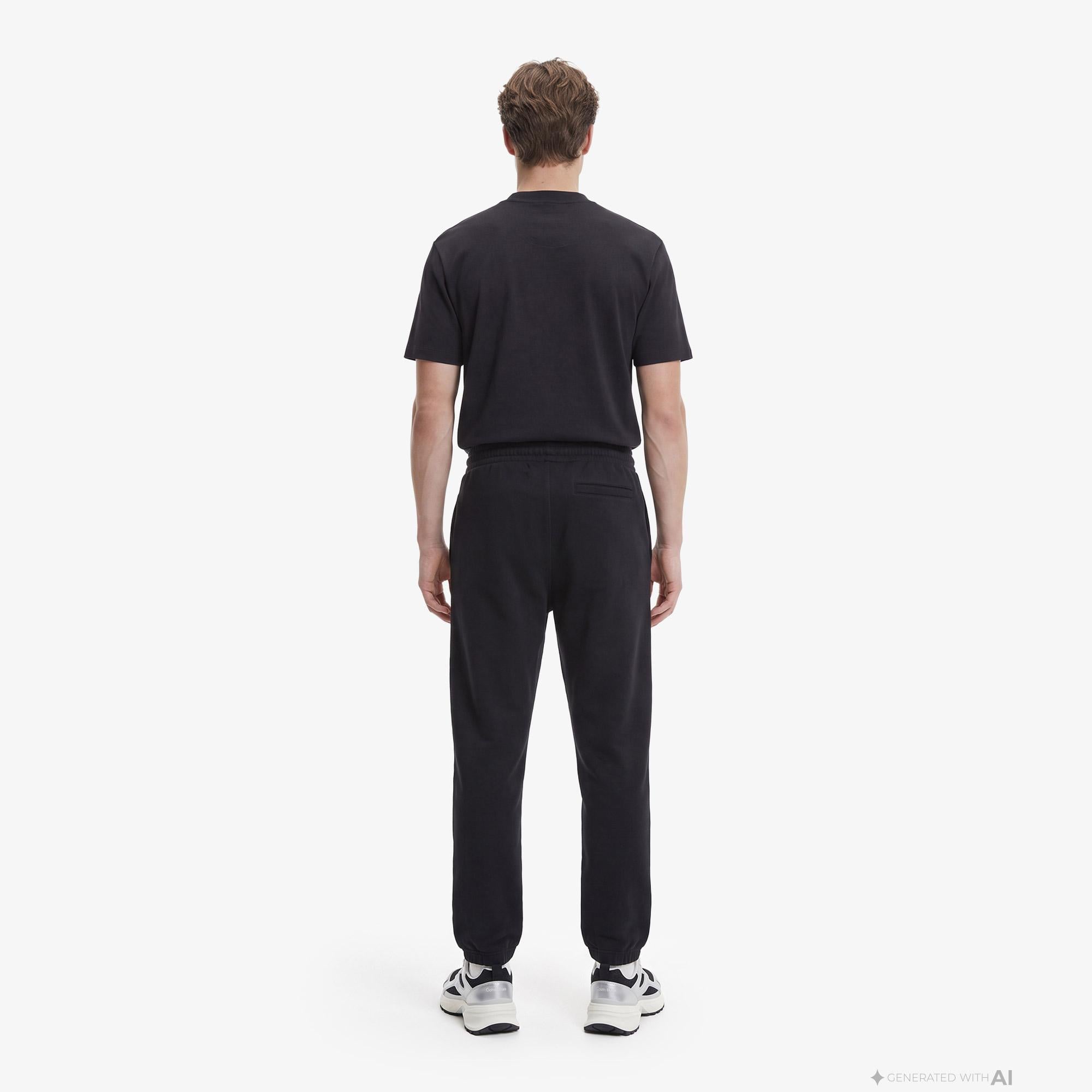 Calvin Klein Terry Graphic Jogger Erkek Siyah Eşofman Altı
