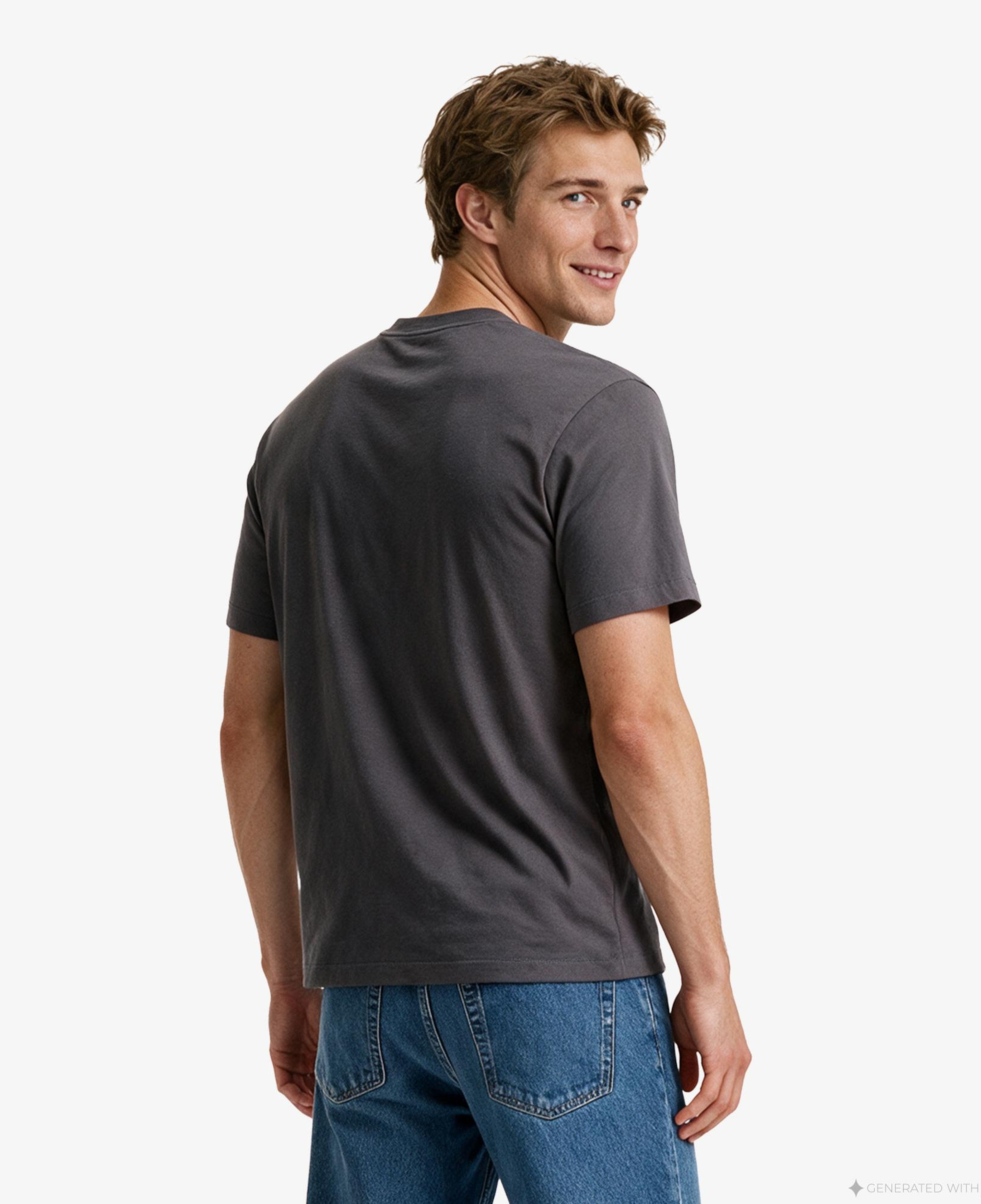 Calvin Klein 20S Distressd Monologo Graphic Erkek Gri T-Shirt