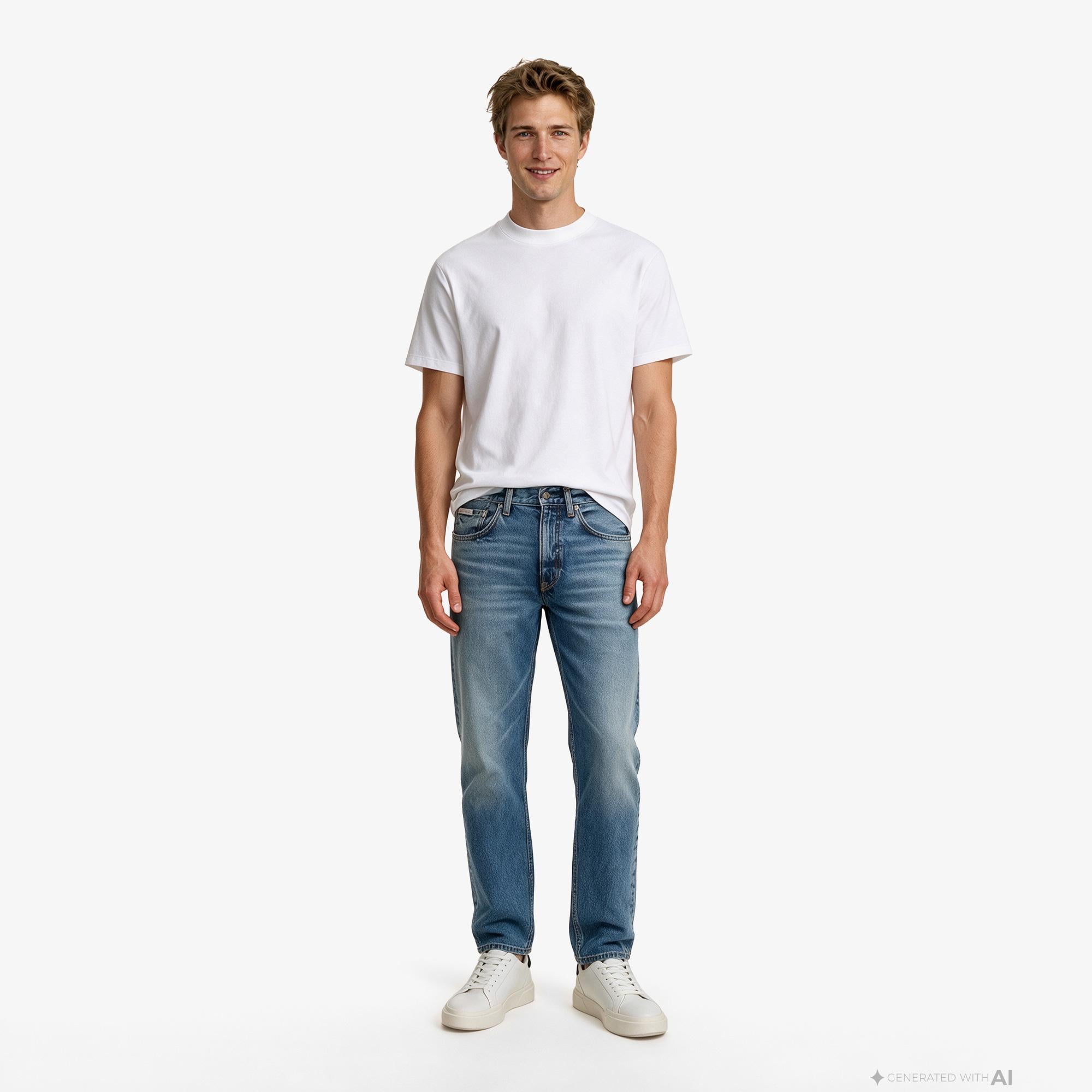 Calvin Klein Tech Interlock Erkek Beyaz T-Shirt