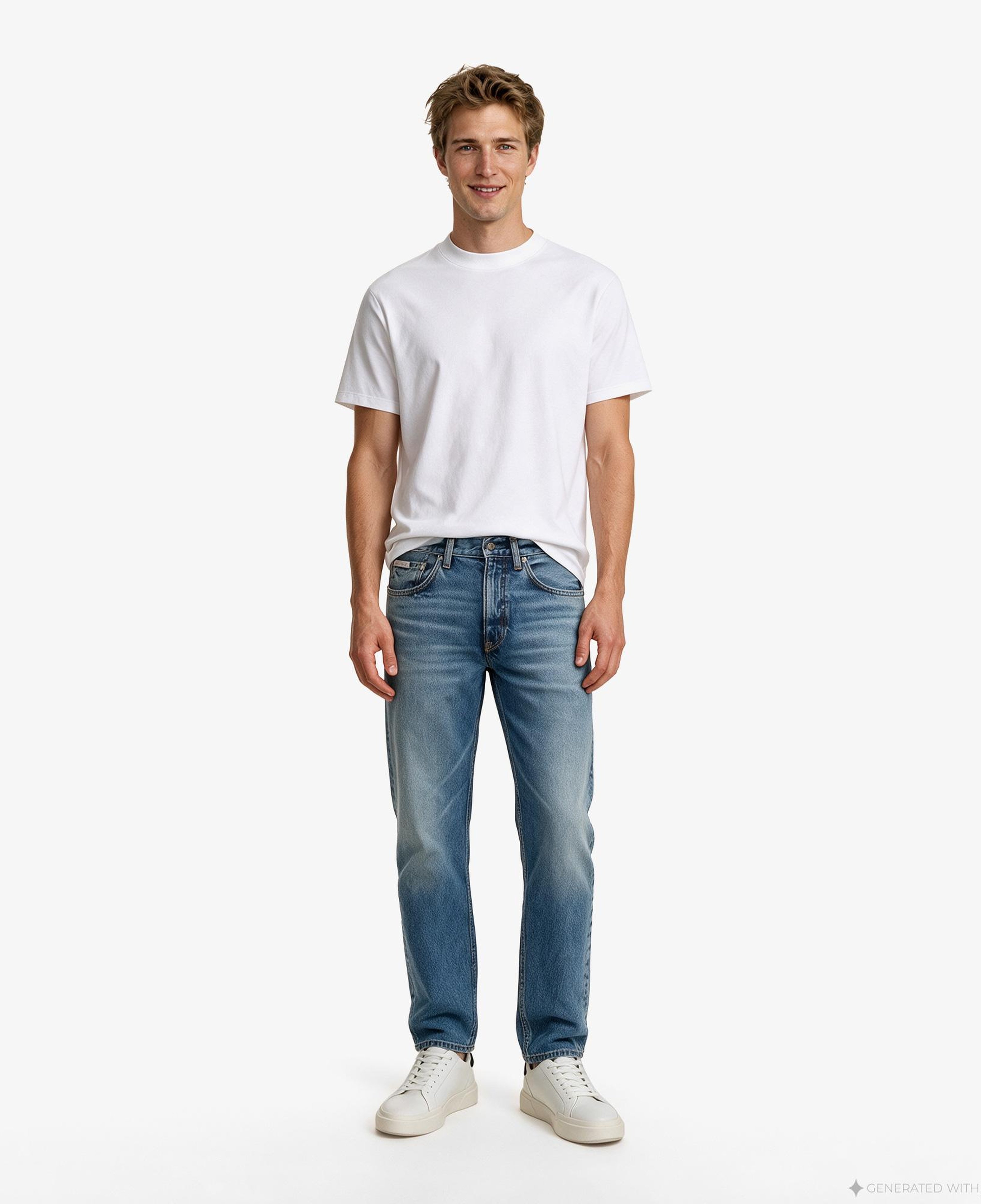 Calvin Klein Tech Interlock Erkek Beyaz T-Shirt