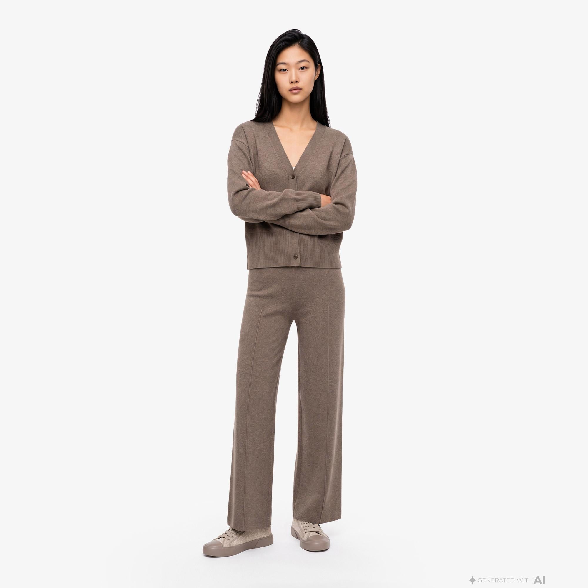 Calvin Klein Tech Knit Kadın Bej Pantolon