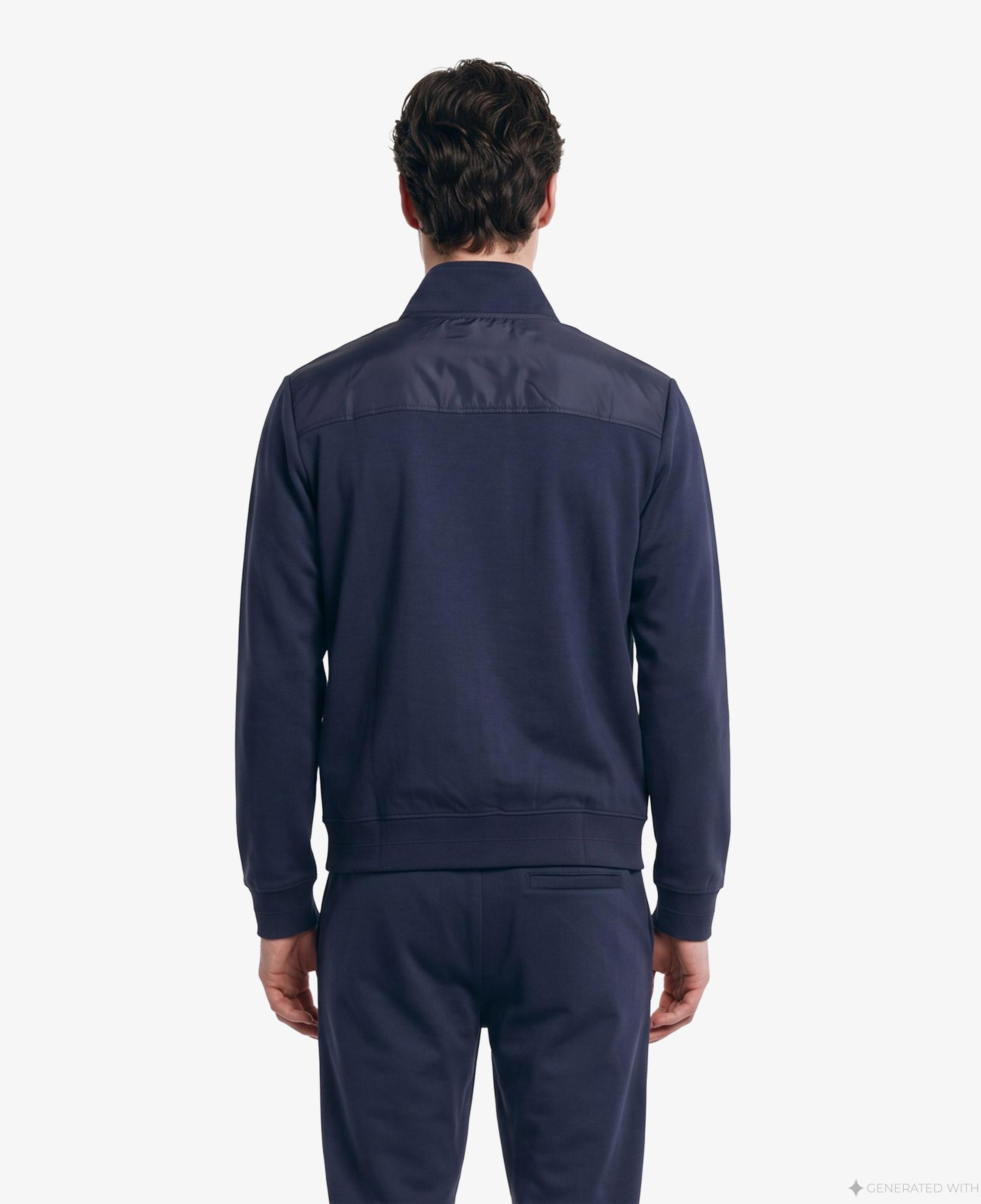 Calvin Klein Prime Terry Micro Logo Erkek Mavi Sweatshirt