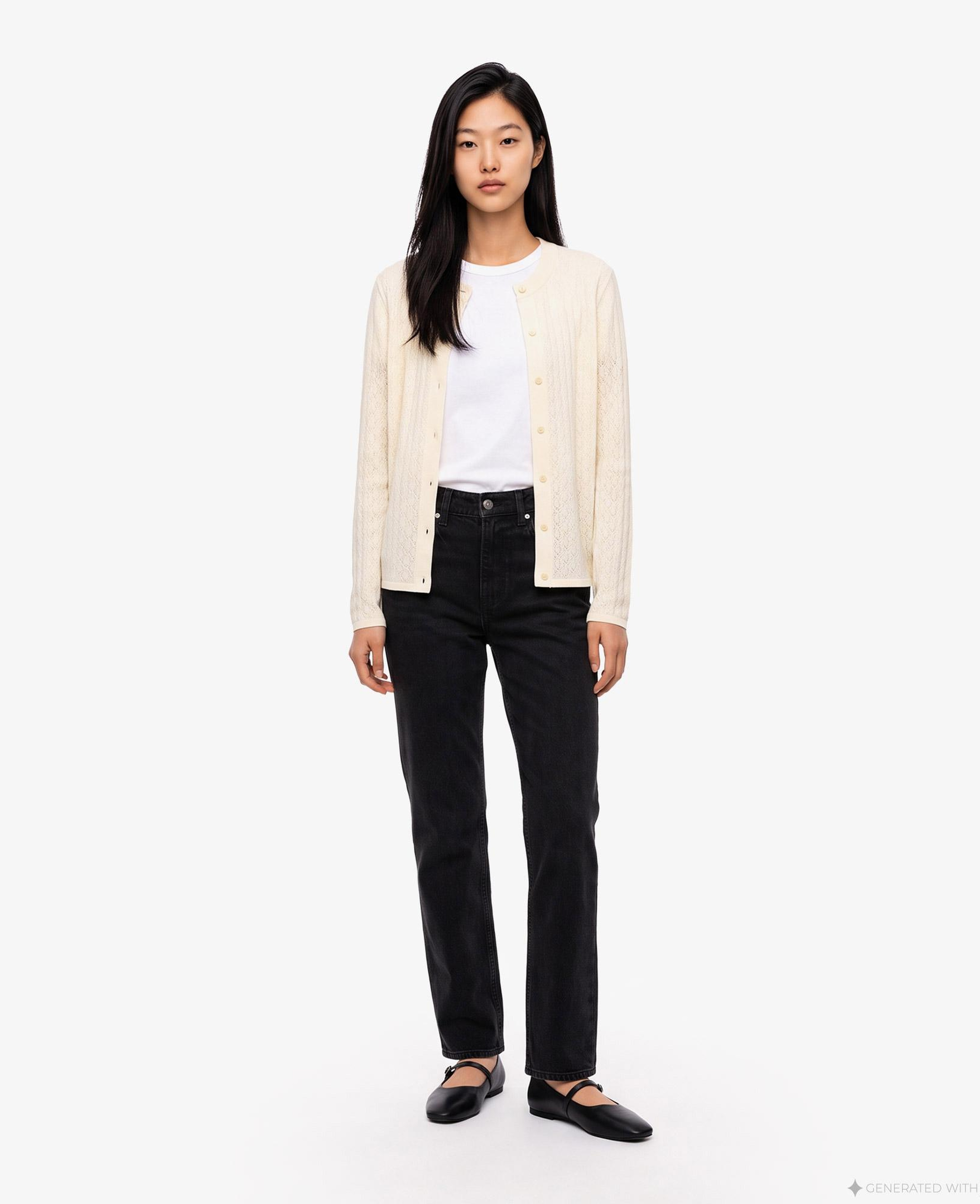 Calvin Klein High Rise Straight Midnight Kadın Siyah Jean