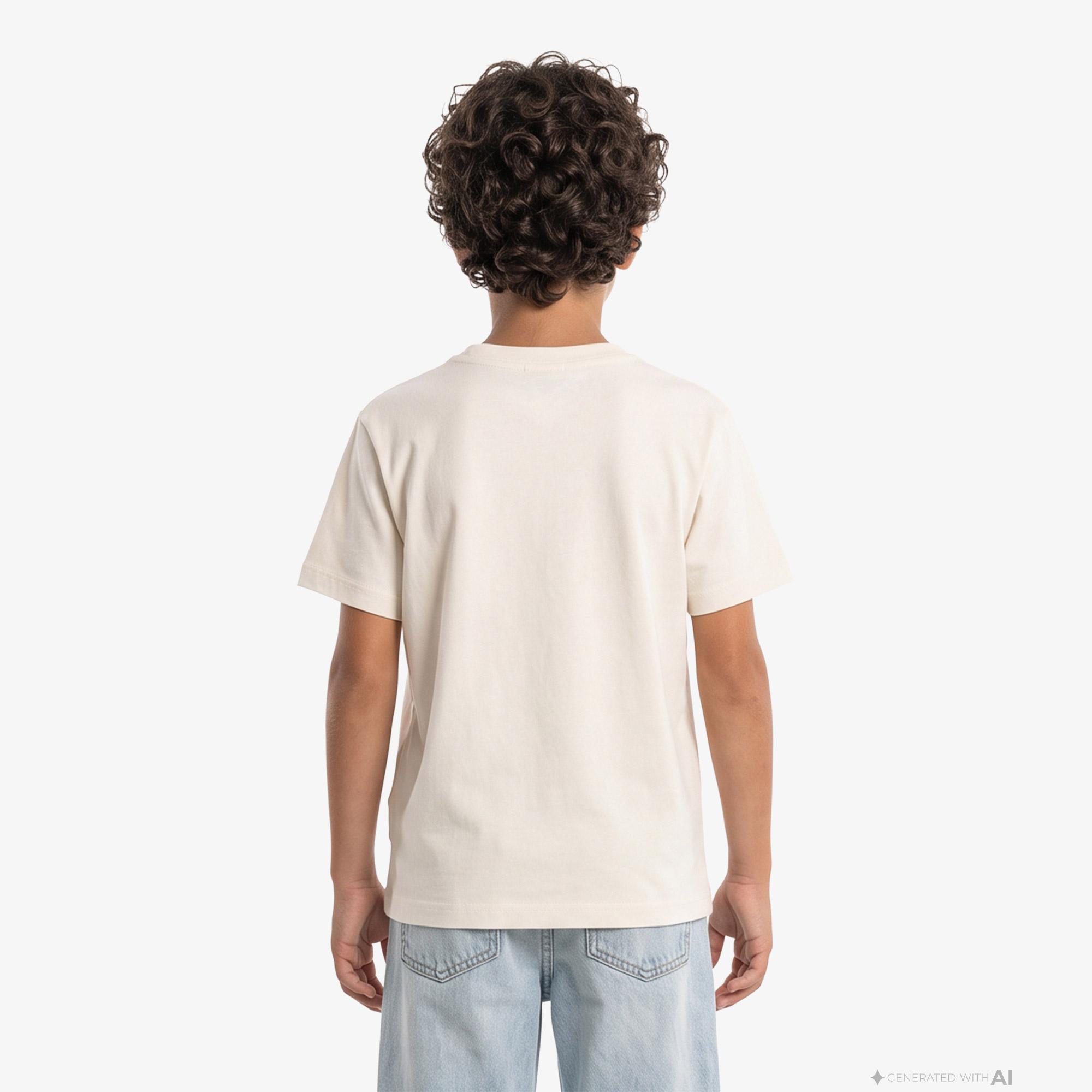 Calvin Klein Small Chest Print Çocuk Beyaz T-Shirt