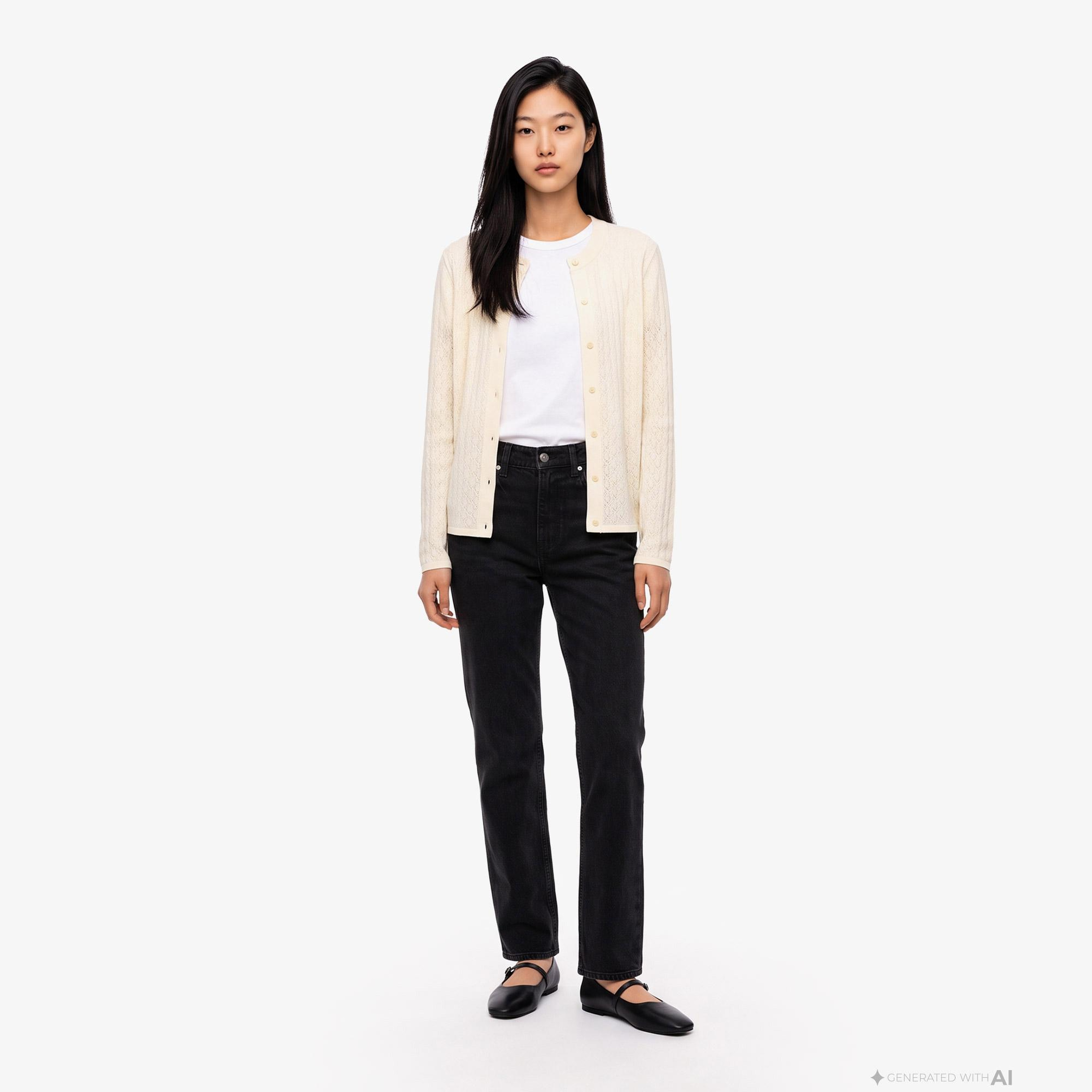 Calvin Klein High Rise Straight Midnight Kadın Siyah Jean