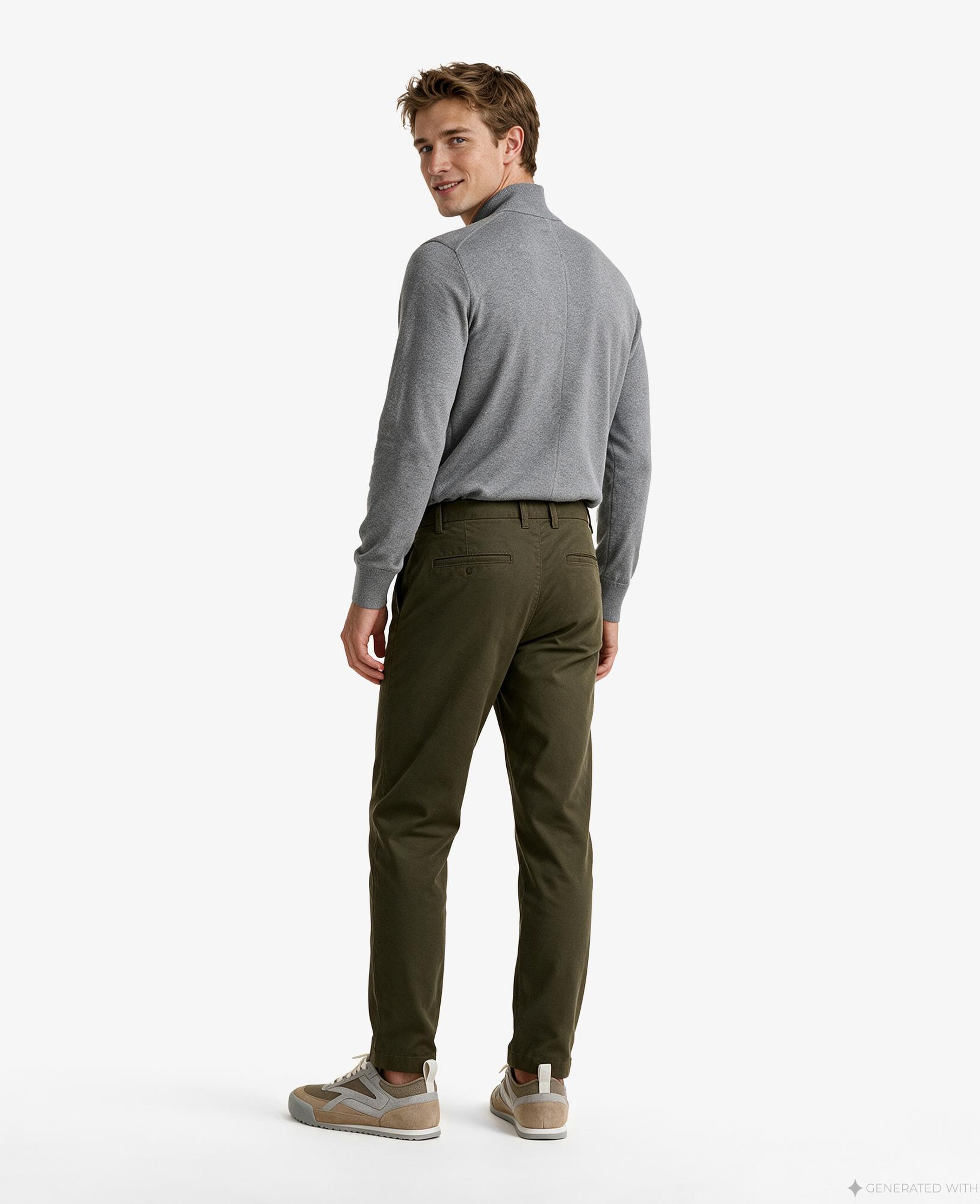 Calvin Klein Slim Cotton Erkek Bej Pantolon