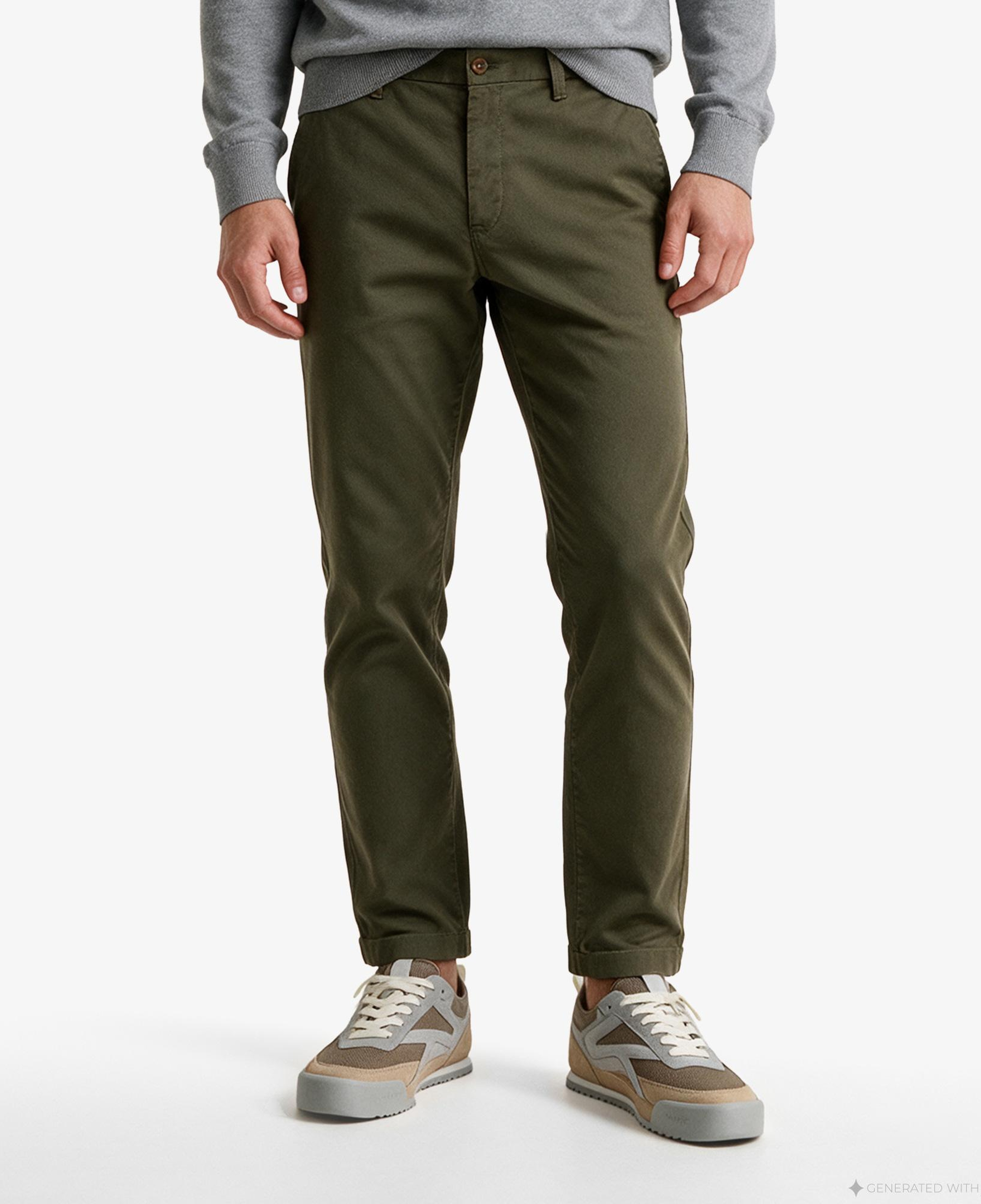 Calvin Klein Slim Cotton Erkek Bej Pantolon