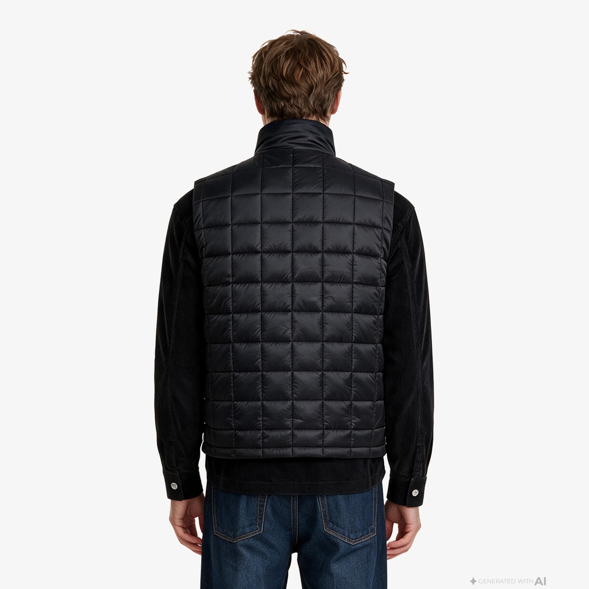 Calvin Klein Nylon Quilted Erkek Siyah Ceket