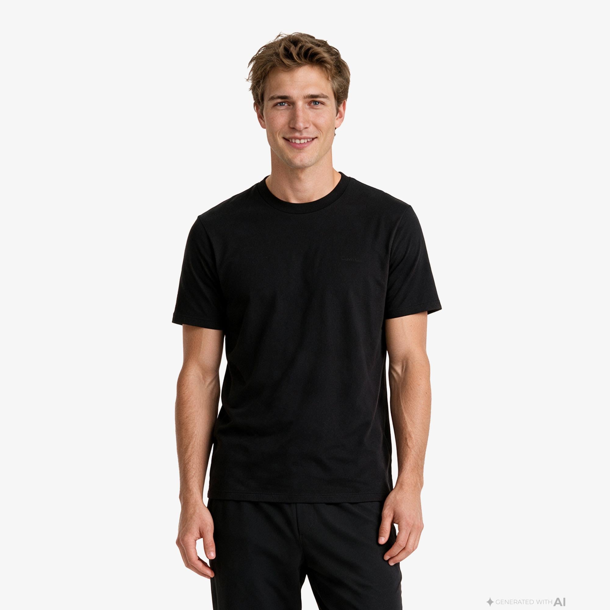 Calvin Klein Tech Interlock Erkek Siyah T-Shirt