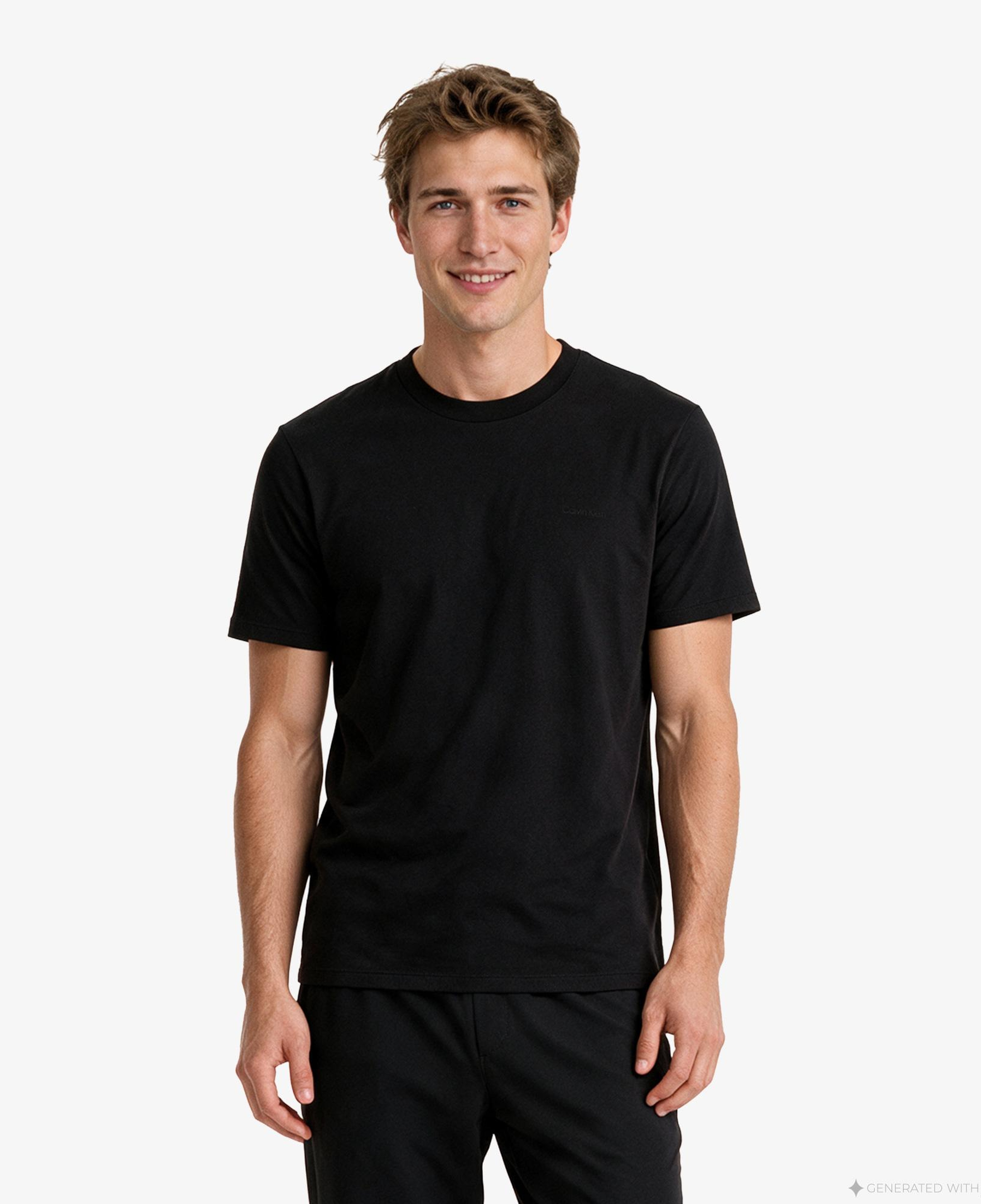 Calvin Klein Tech Interlock Erkek Siyah T-Shirt