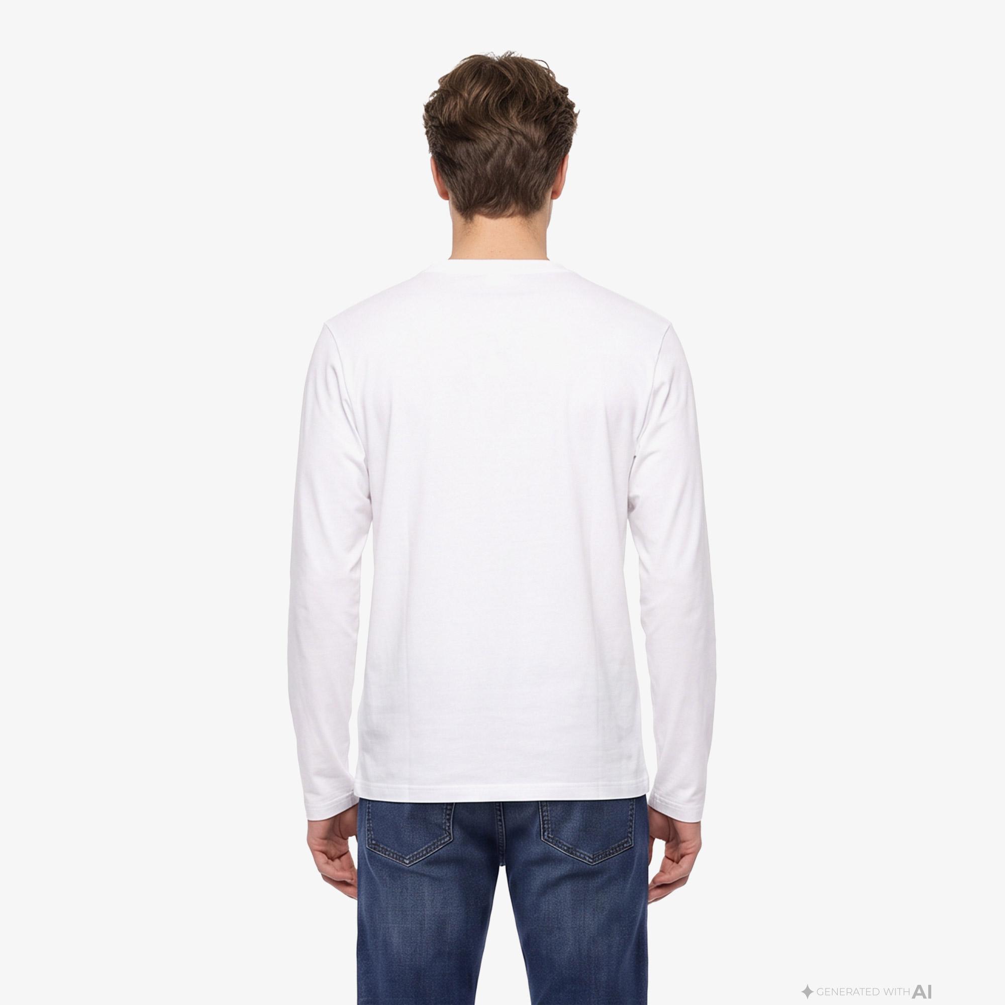 Boss Long Erkek Beyaz T-Shirt