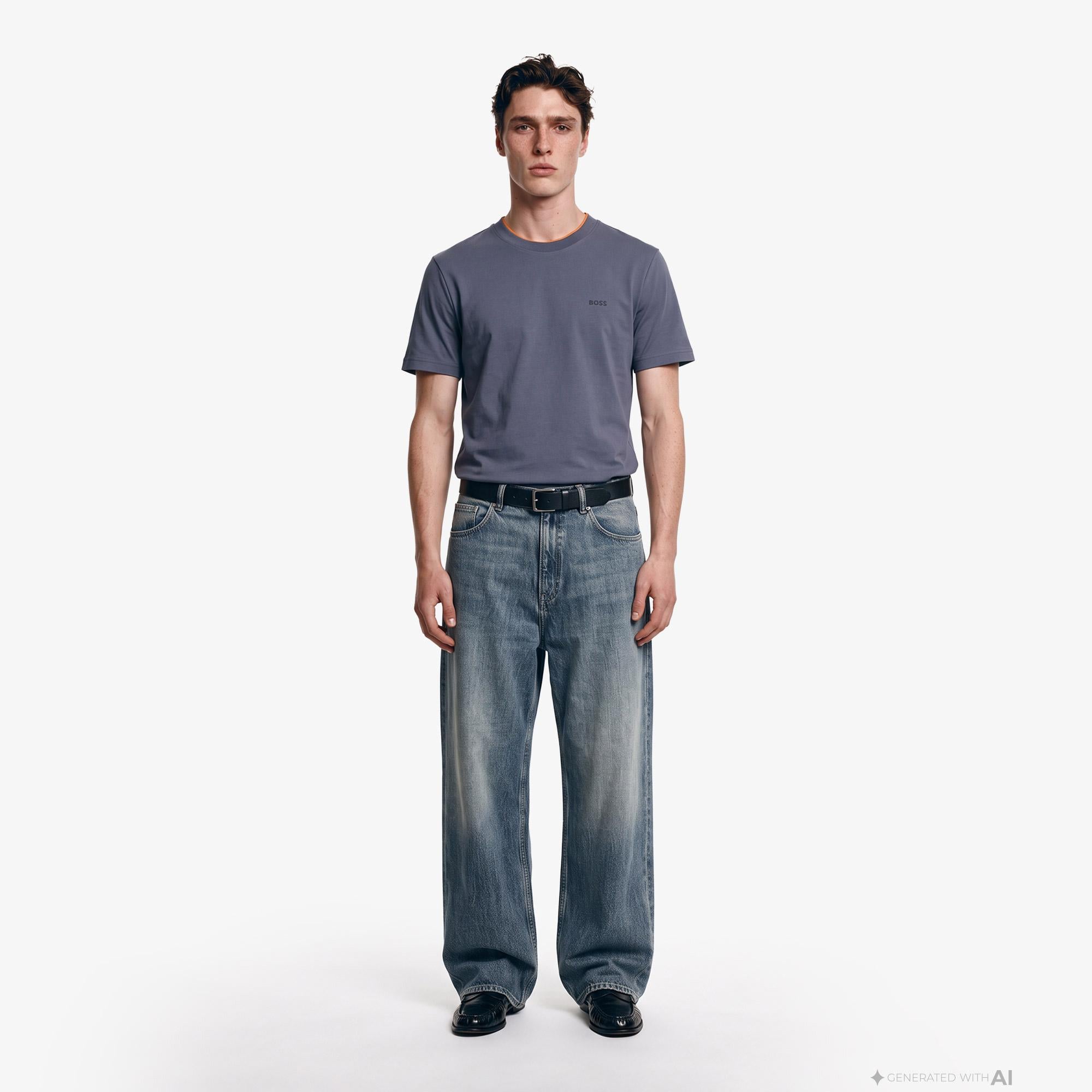 Boss Interlock Erkek Lacivert T-Shirt