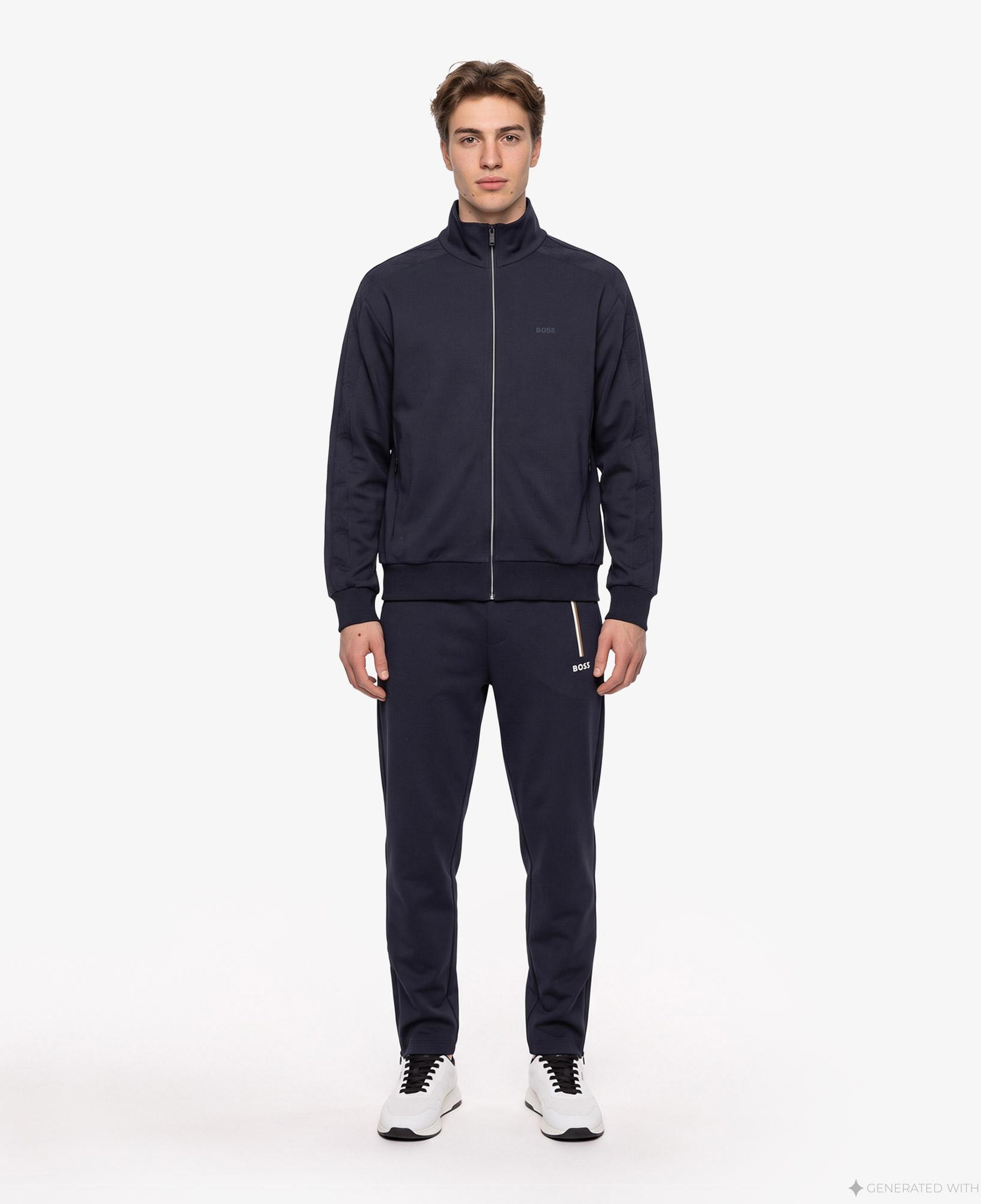 Boss Union Tape Erkek Lacivert Sweatshirt
