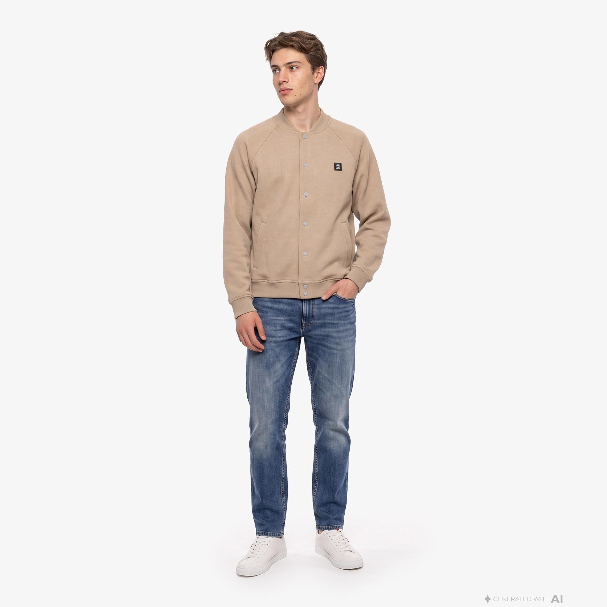 Hugo Dabin Erkek Bej Sweatshirt