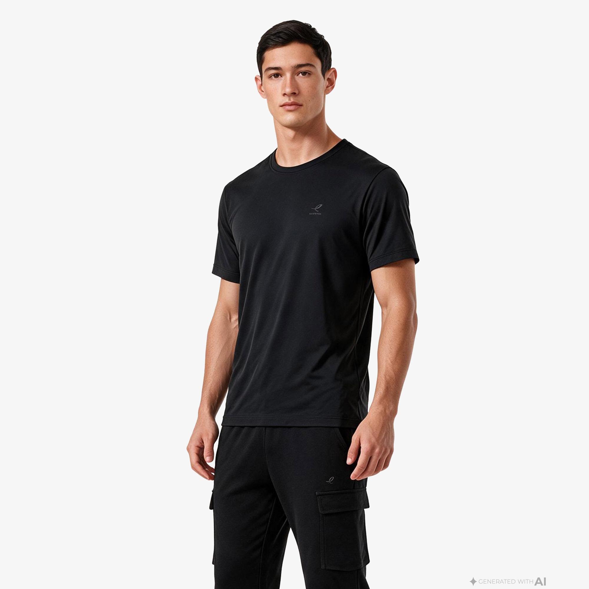 Energetics Gio Ss Erkek Siyah Antrenman T-Shirt