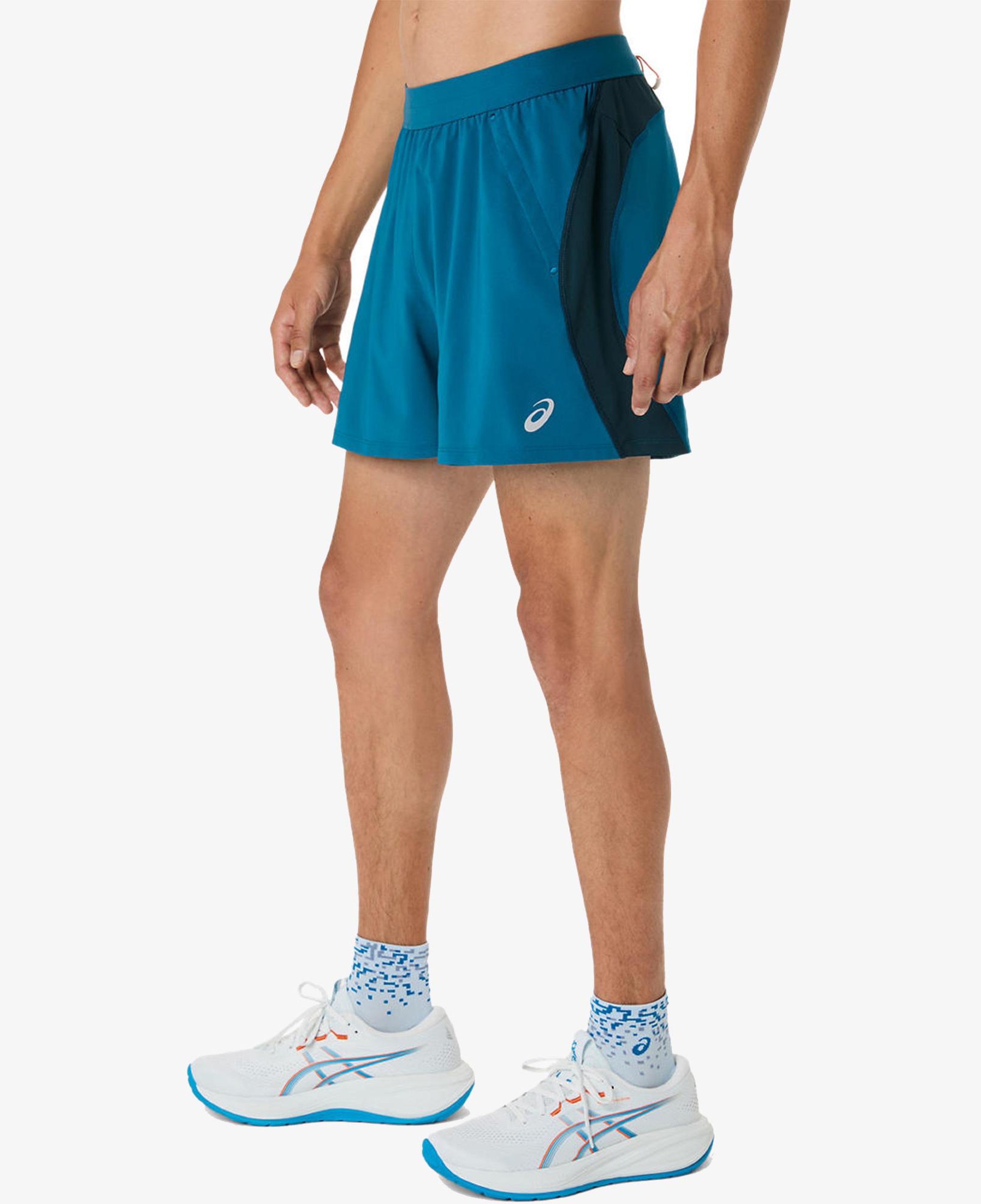 Asics Road 5in Erkek Mavi Koşu Şortu