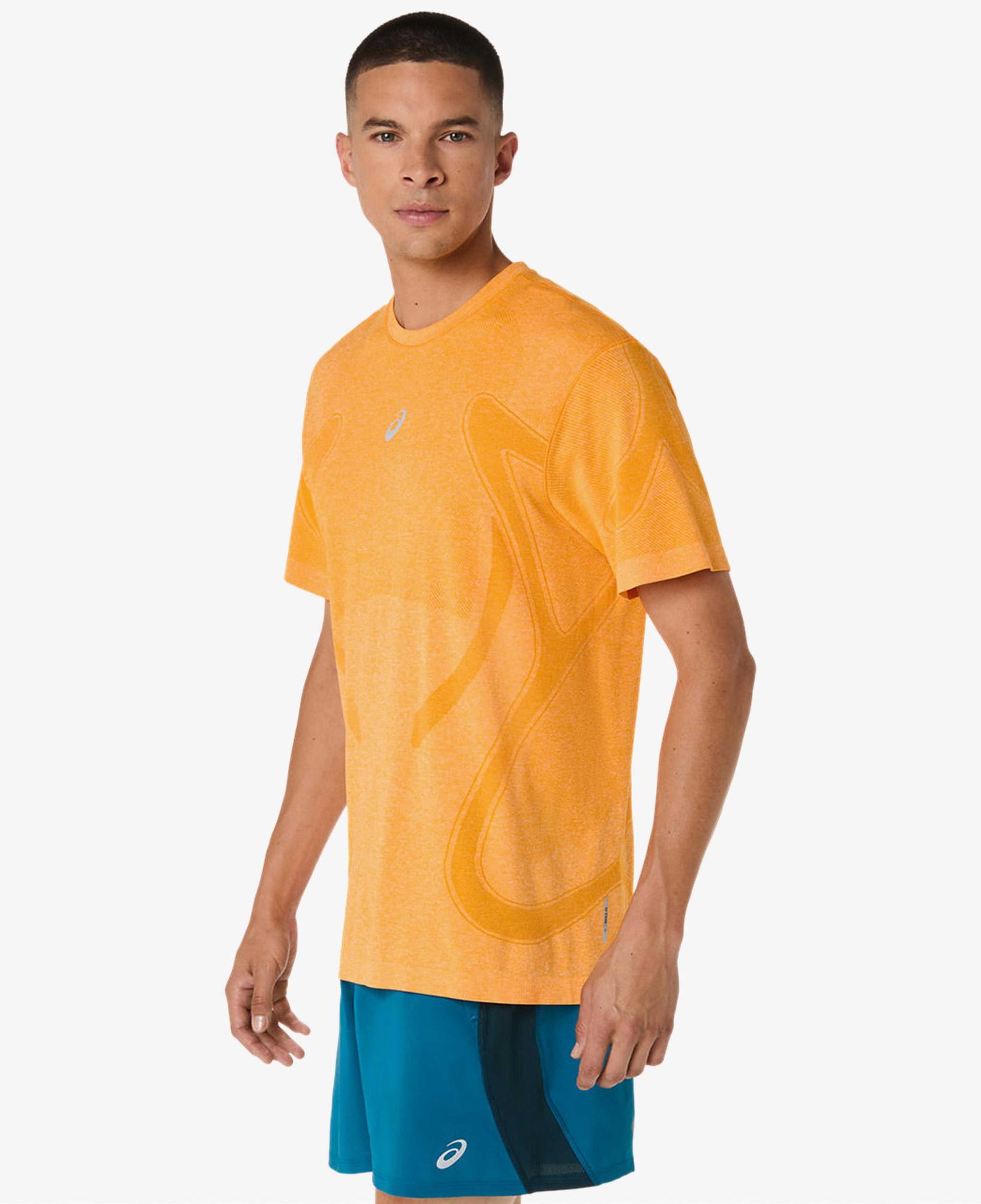 Asics Road Seamless Ss Top Erkek Turuncu Koşu Sweatshirt