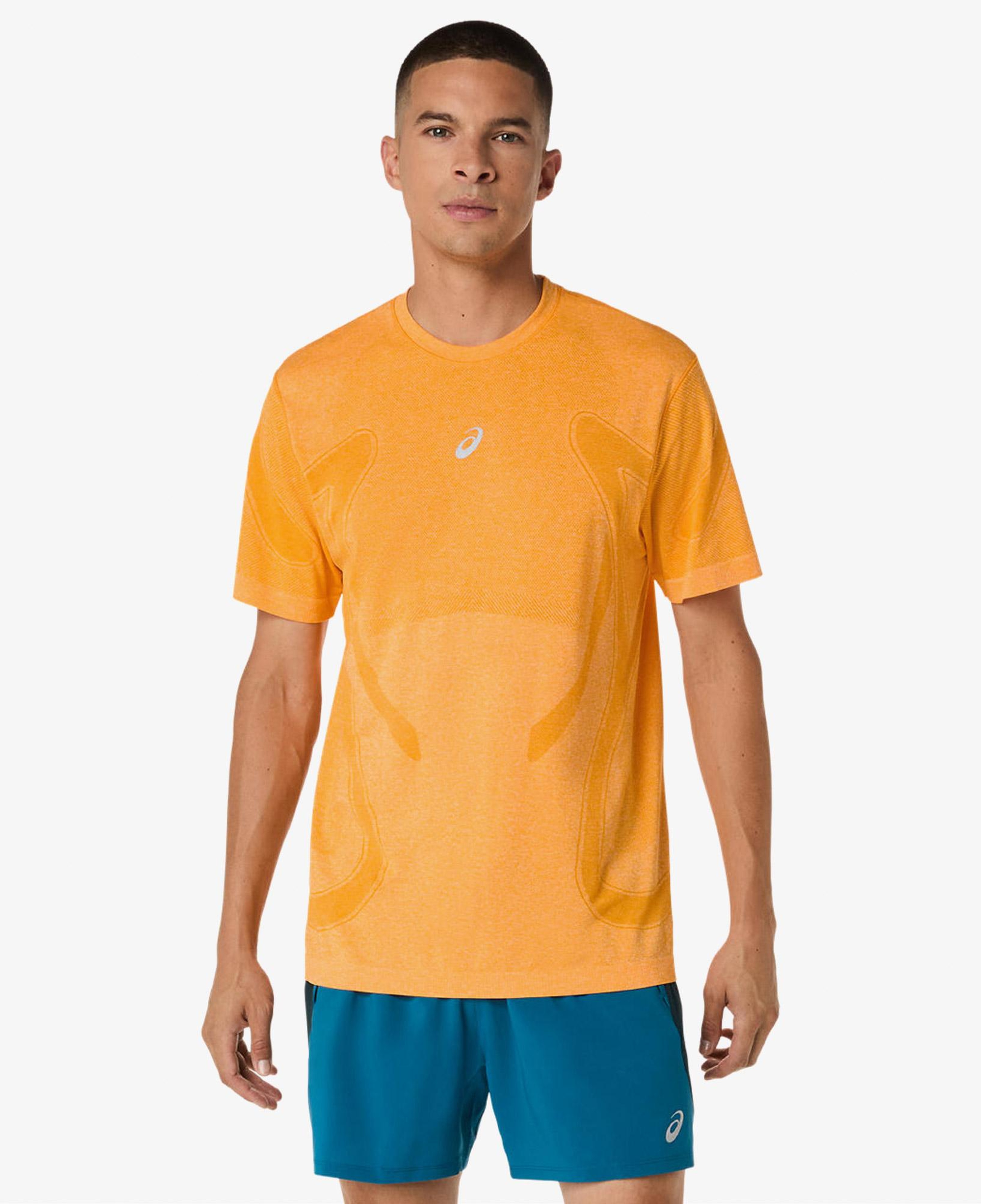 Asics Road Seamless Ss Top Erkek Turuncu Koşu Sweatshirt