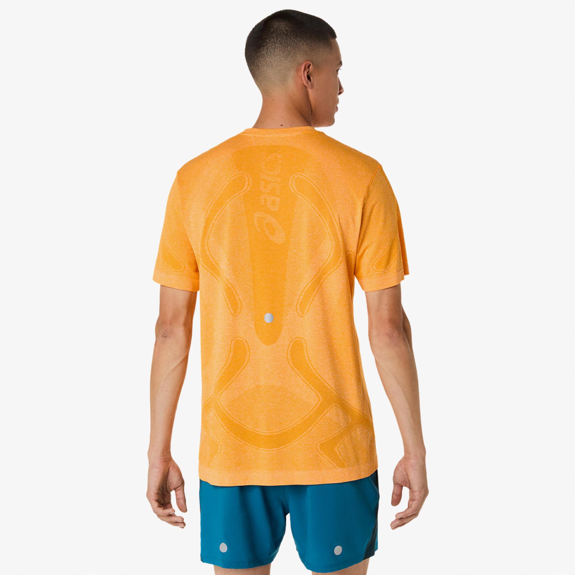 Asics Road Seamless Ss Top Erkek Turuncu Koşu Sweatshirt