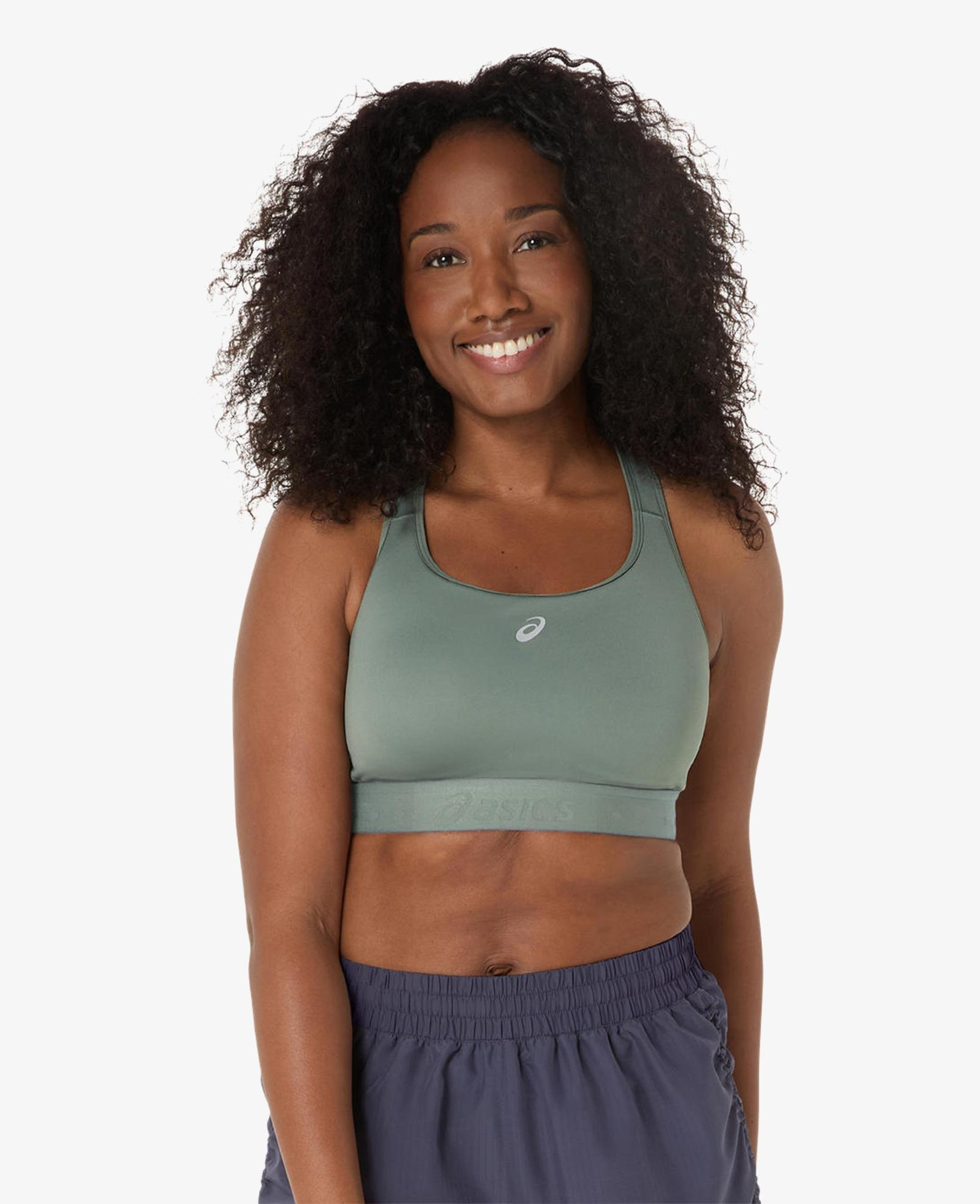 Asics Road Compression Kadın Yeşil Koşu Bra