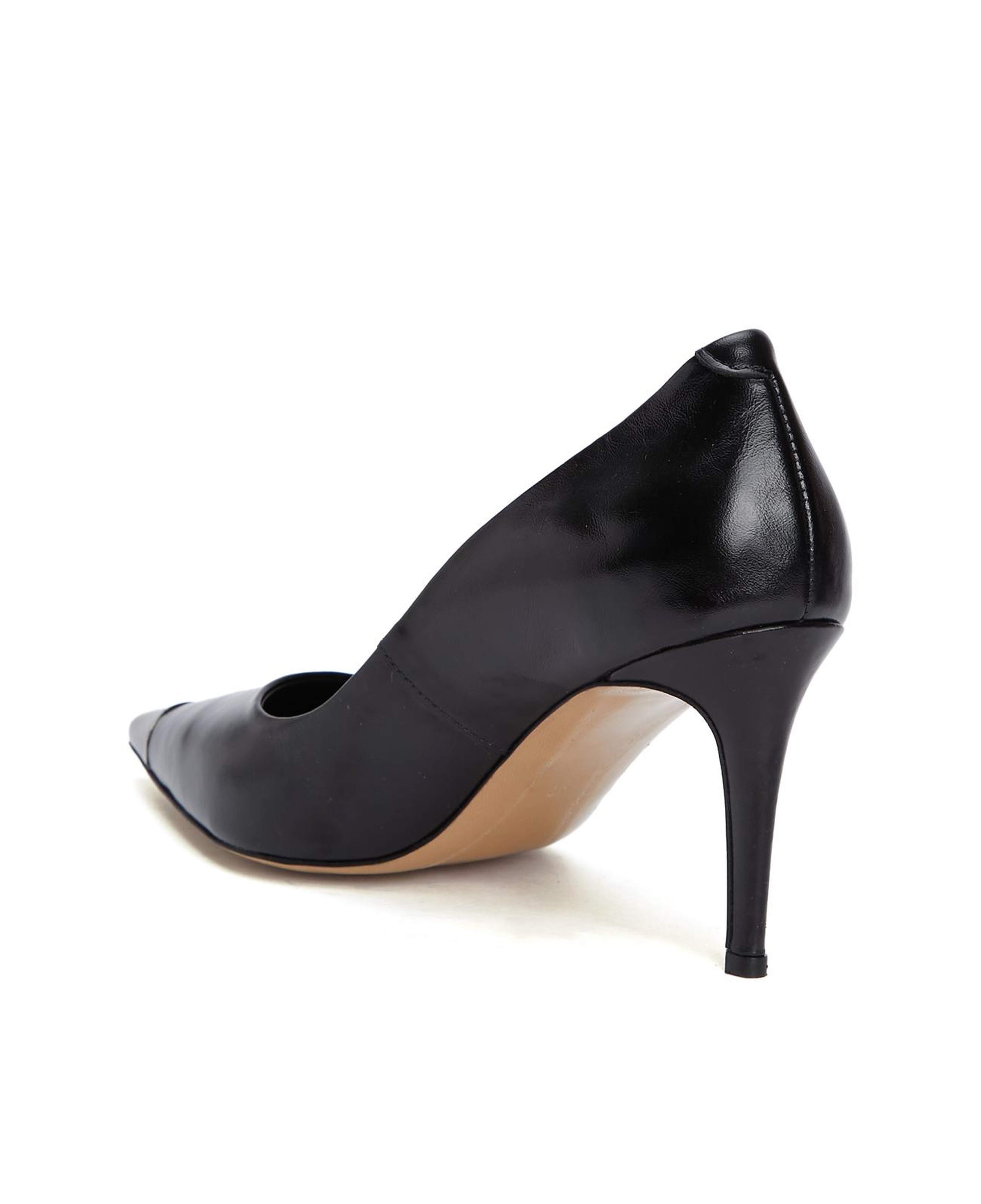 Divarese Kadın Siyah Deri Stiletto