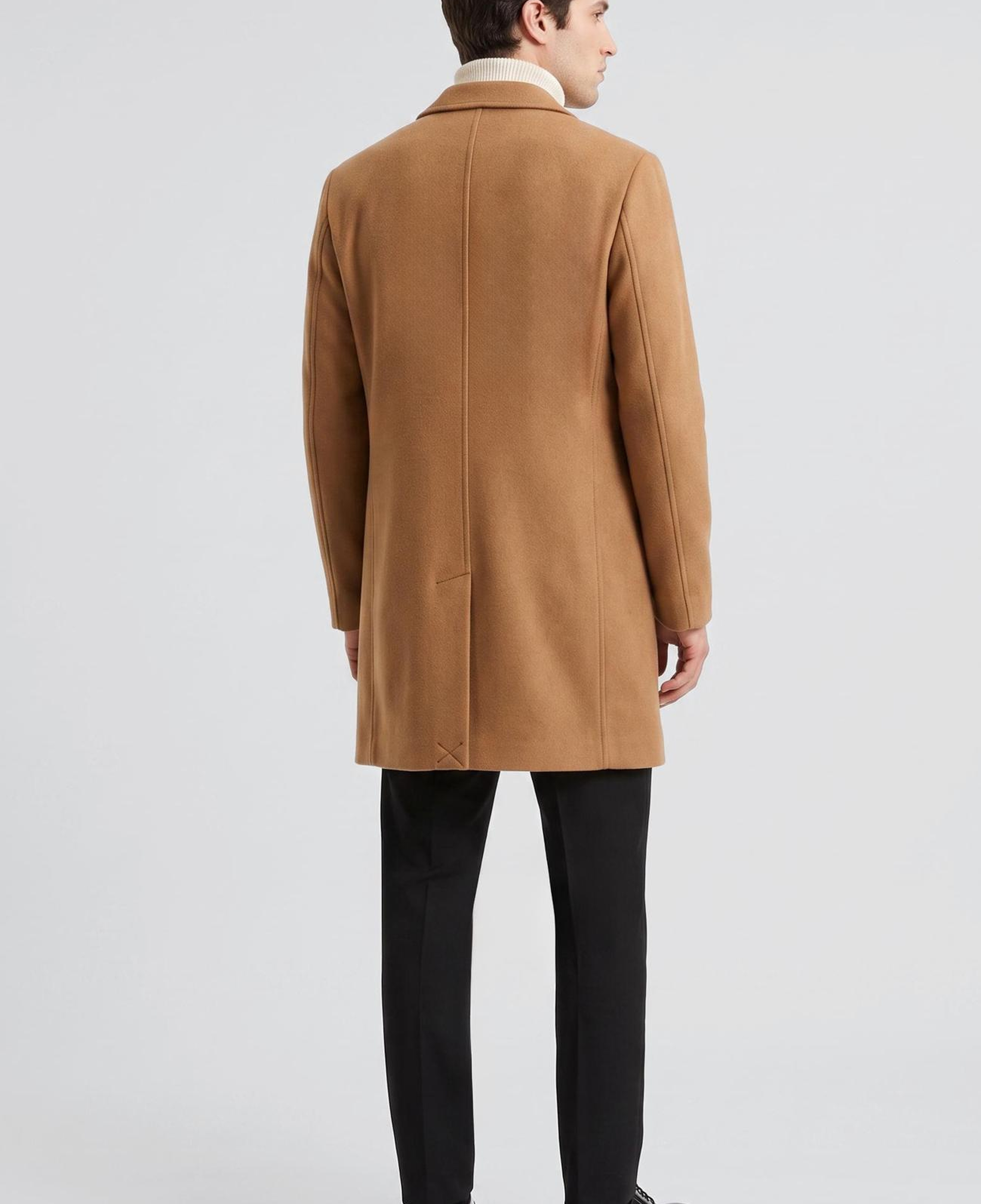 Network Erkek Limited Zegna Kumaşından Üretilmiş Yün Kaşmir Palto