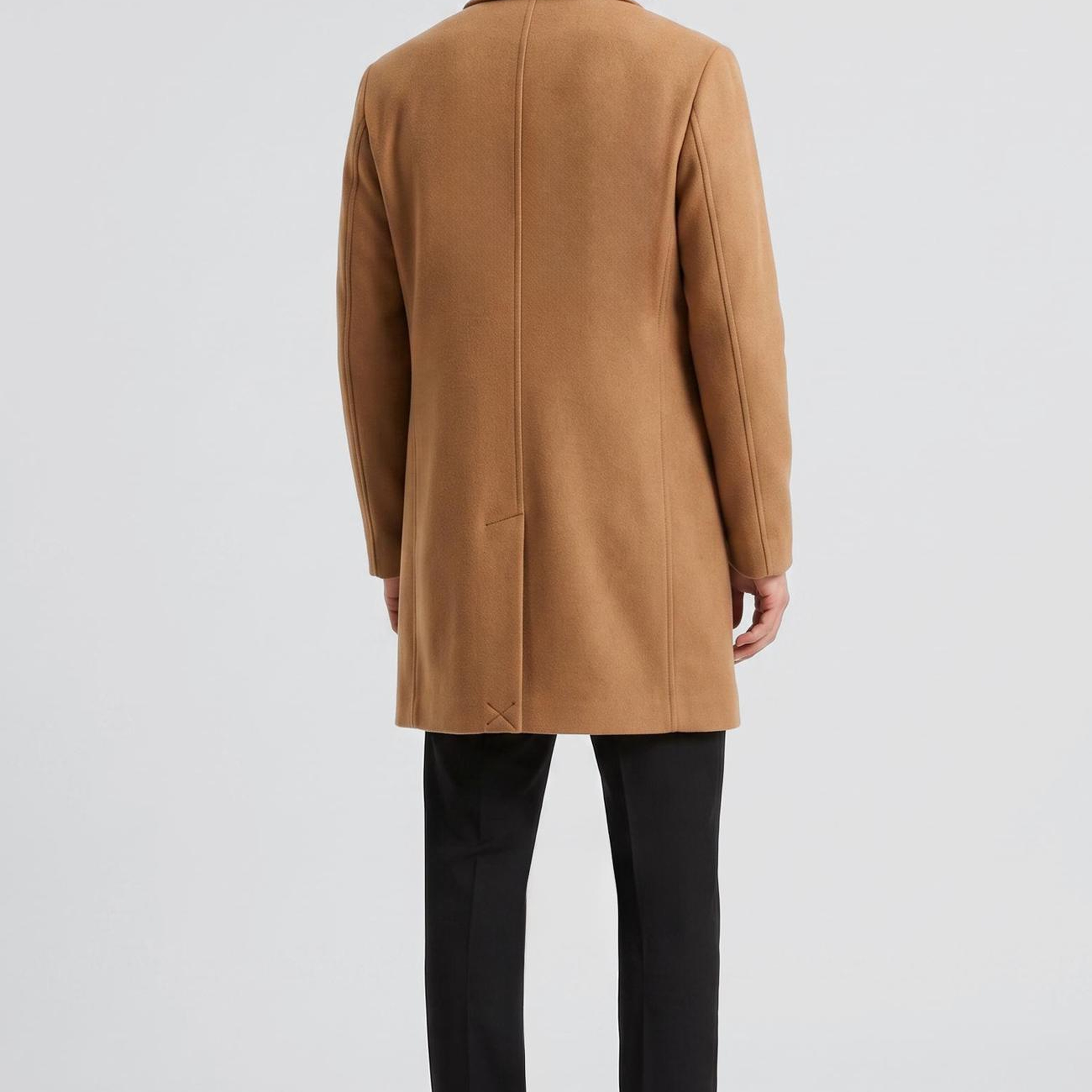 Network Erkek Limited Zegna Kumaşından Üretilmiş Yün Kaşmir Palto