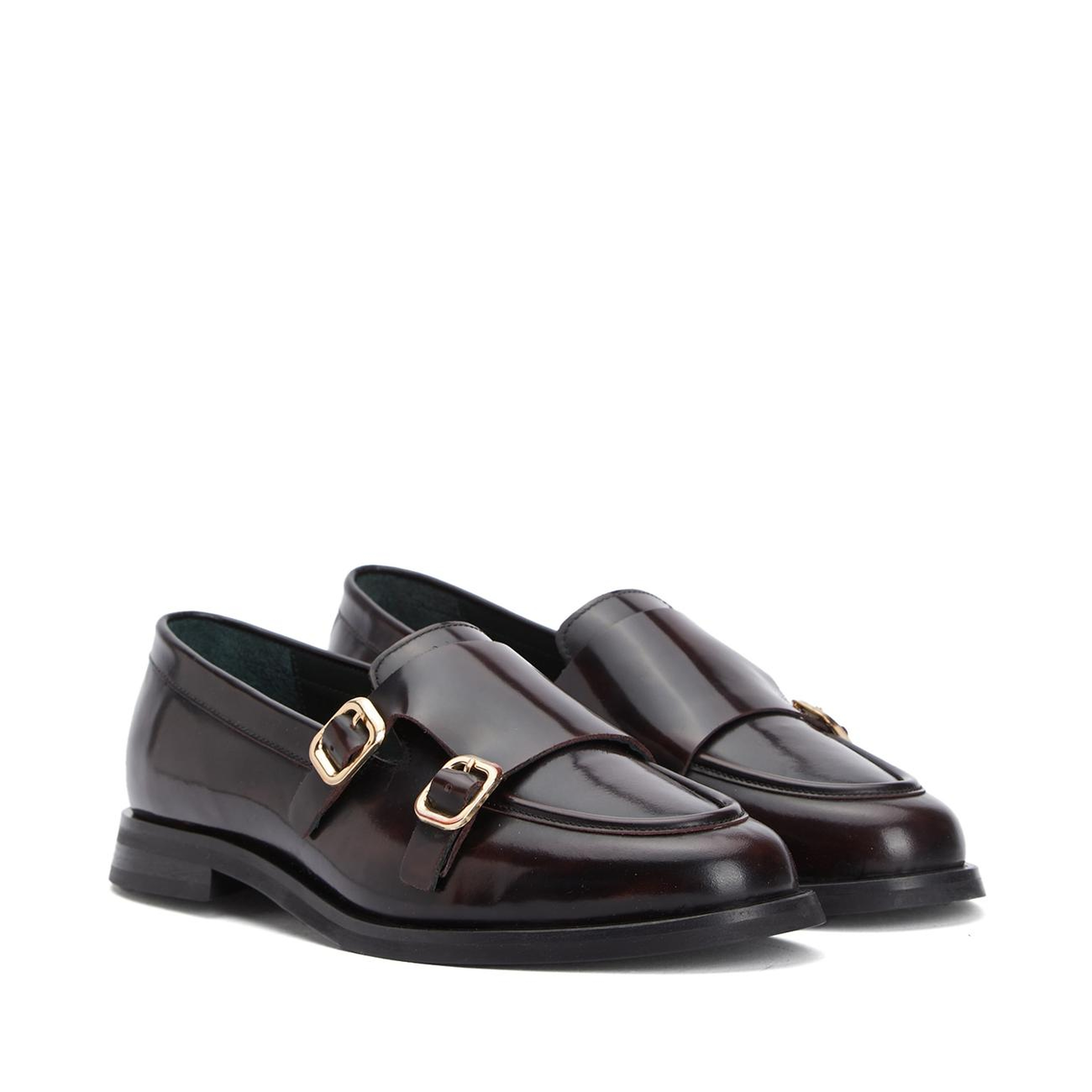 George Hogg Kadın Bordo Toka Detaylı Deri Loafer