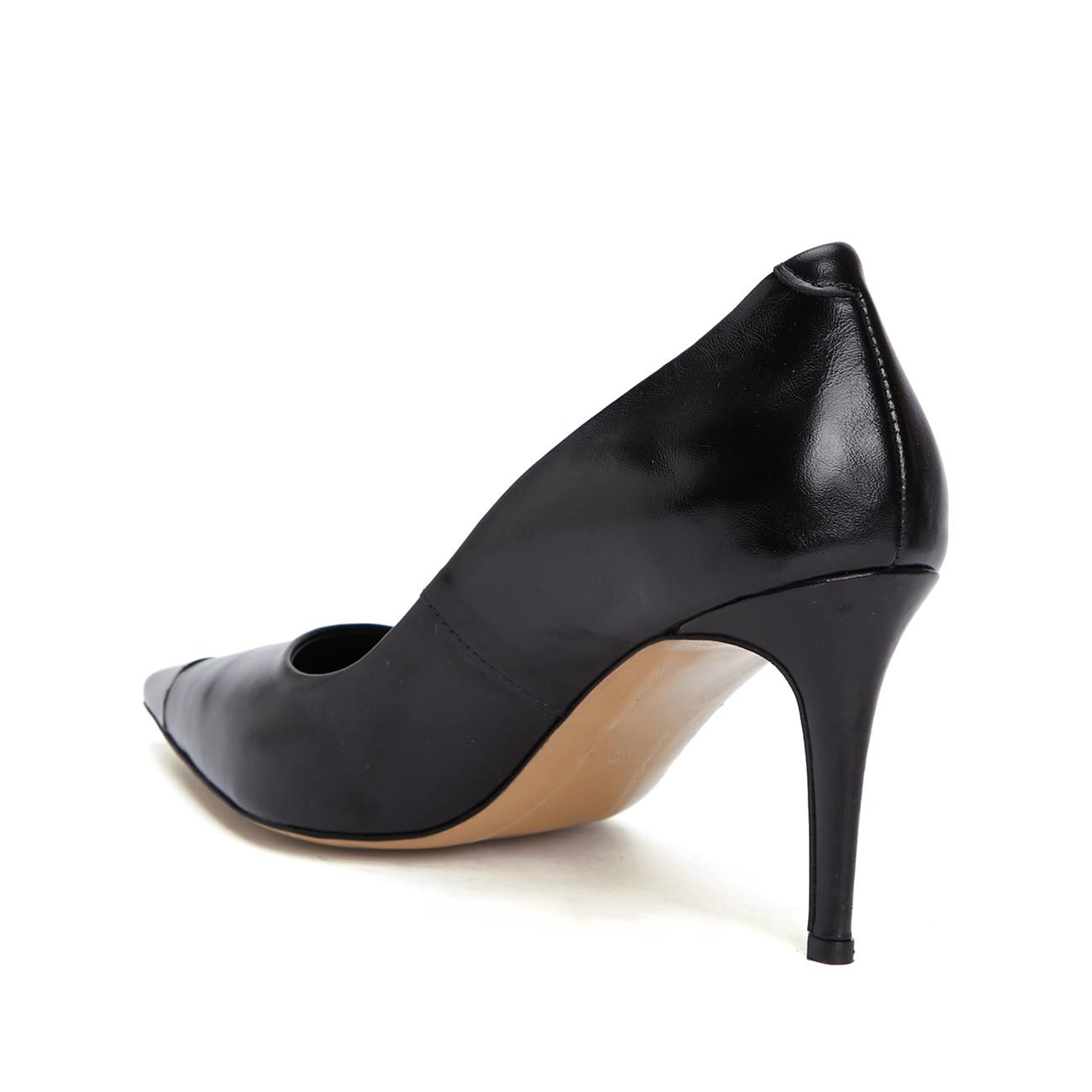 Divarese Kadın Siyah Deri Stiletto