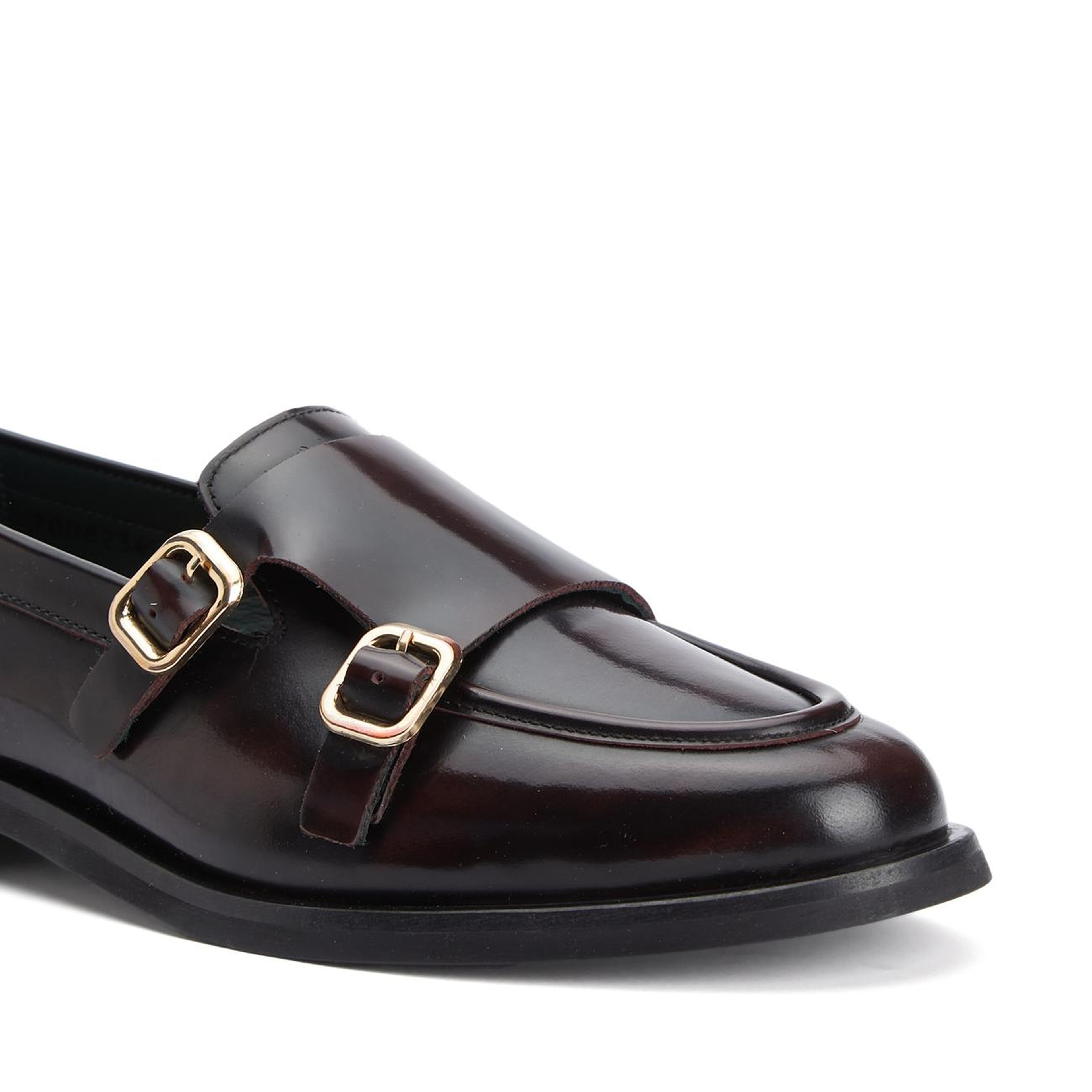 George Hogg Kadın Bordo Toka Detaylı Deri Loafer