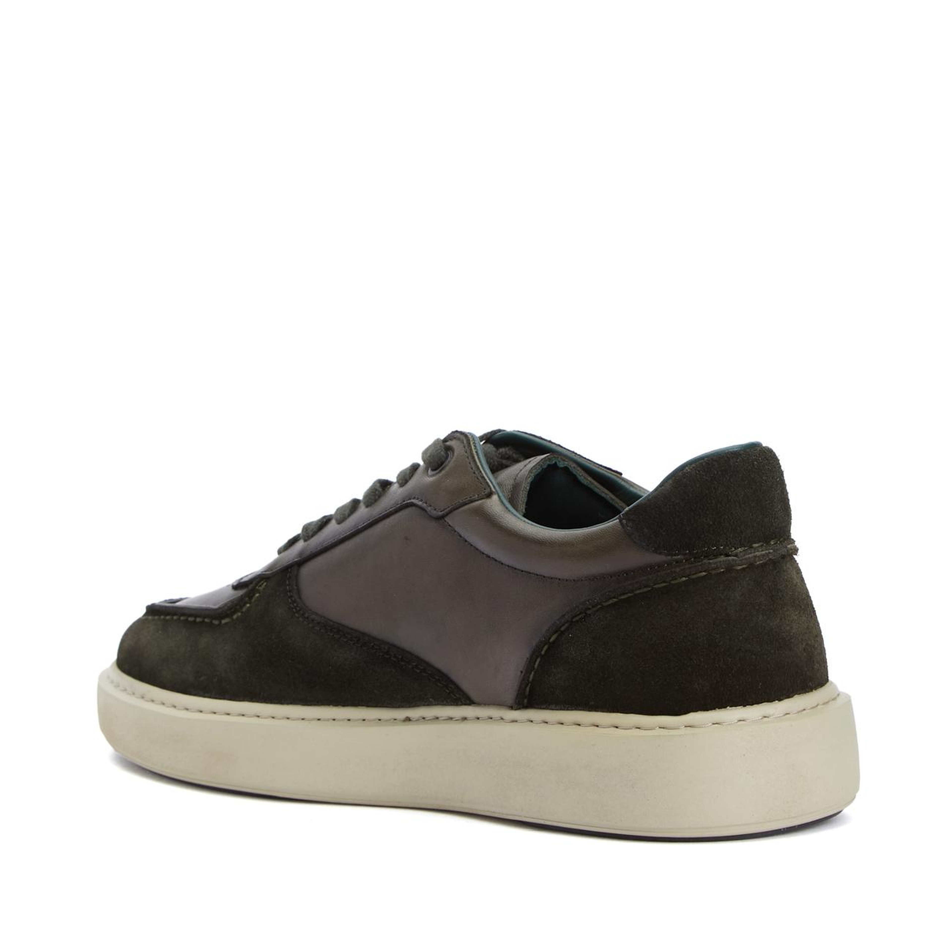 George Hogg Erkek Haki Süet Garnili Deri Sneaker