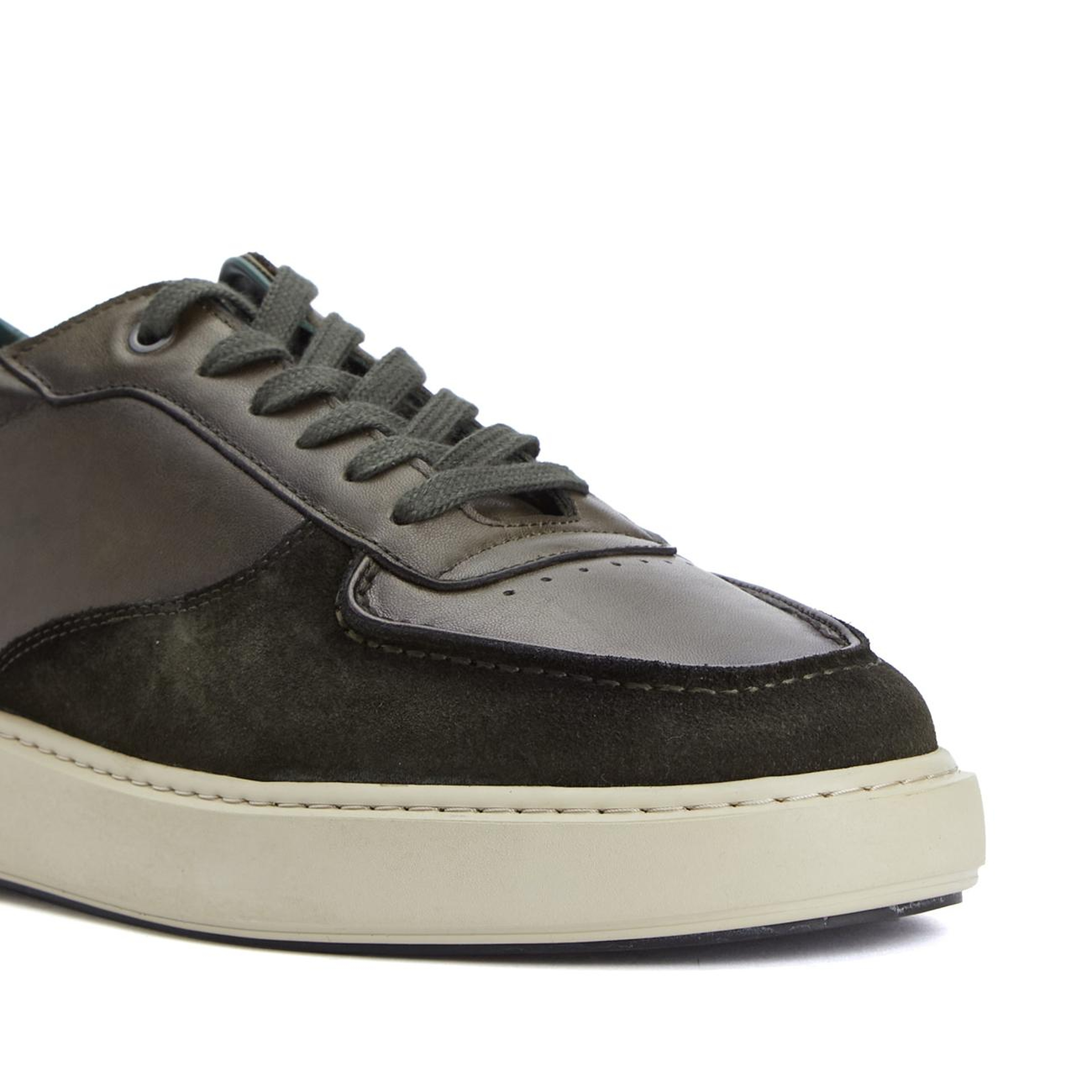 George Hogg Erkek Haki Süet Garnili Deri Sneaker