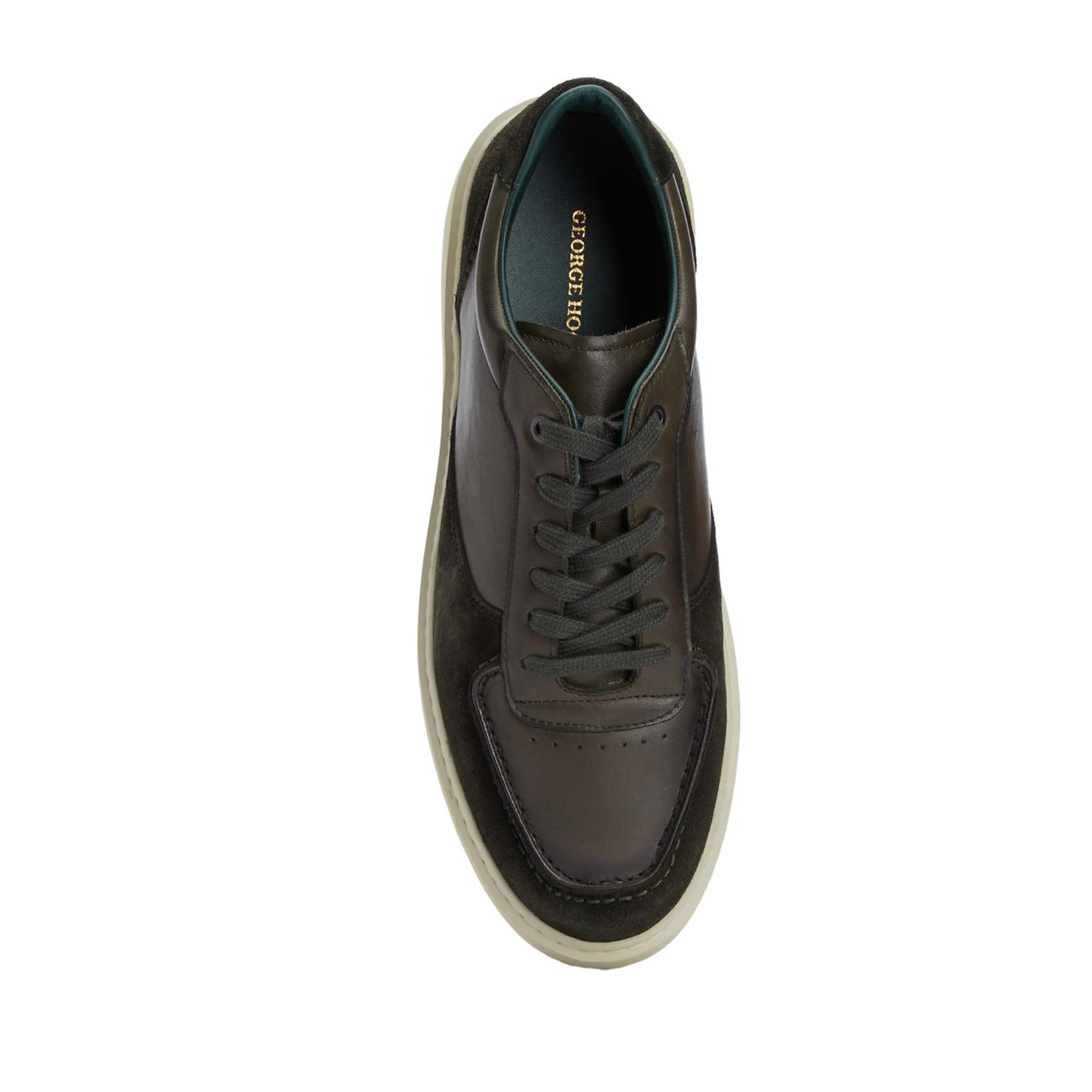 George Hogg Erkek Haki Süet Garnili Deri Sneaker