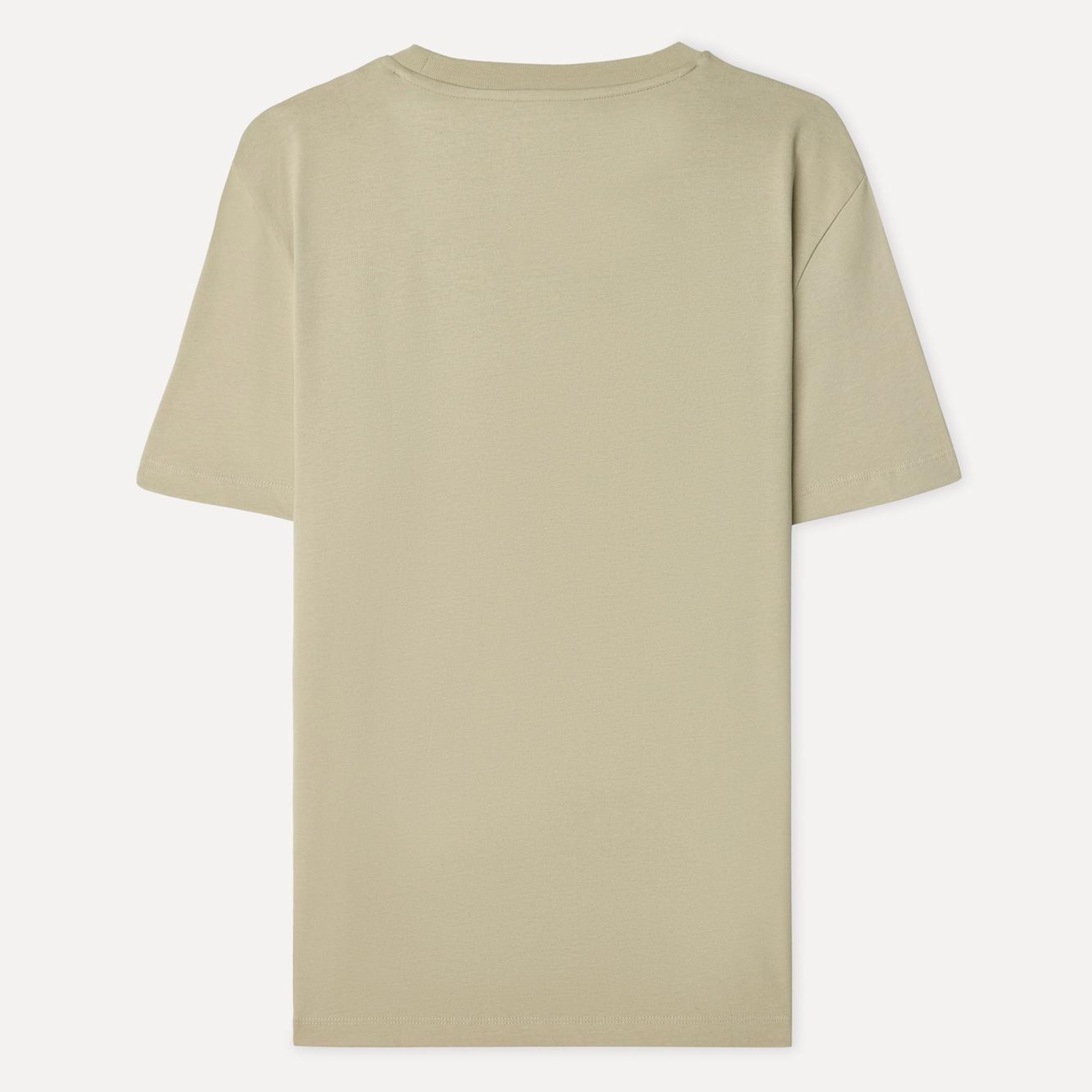 Erkek Taş Rengi Baskılı Comfort Fit Bisiklet Yaka T-Shirt